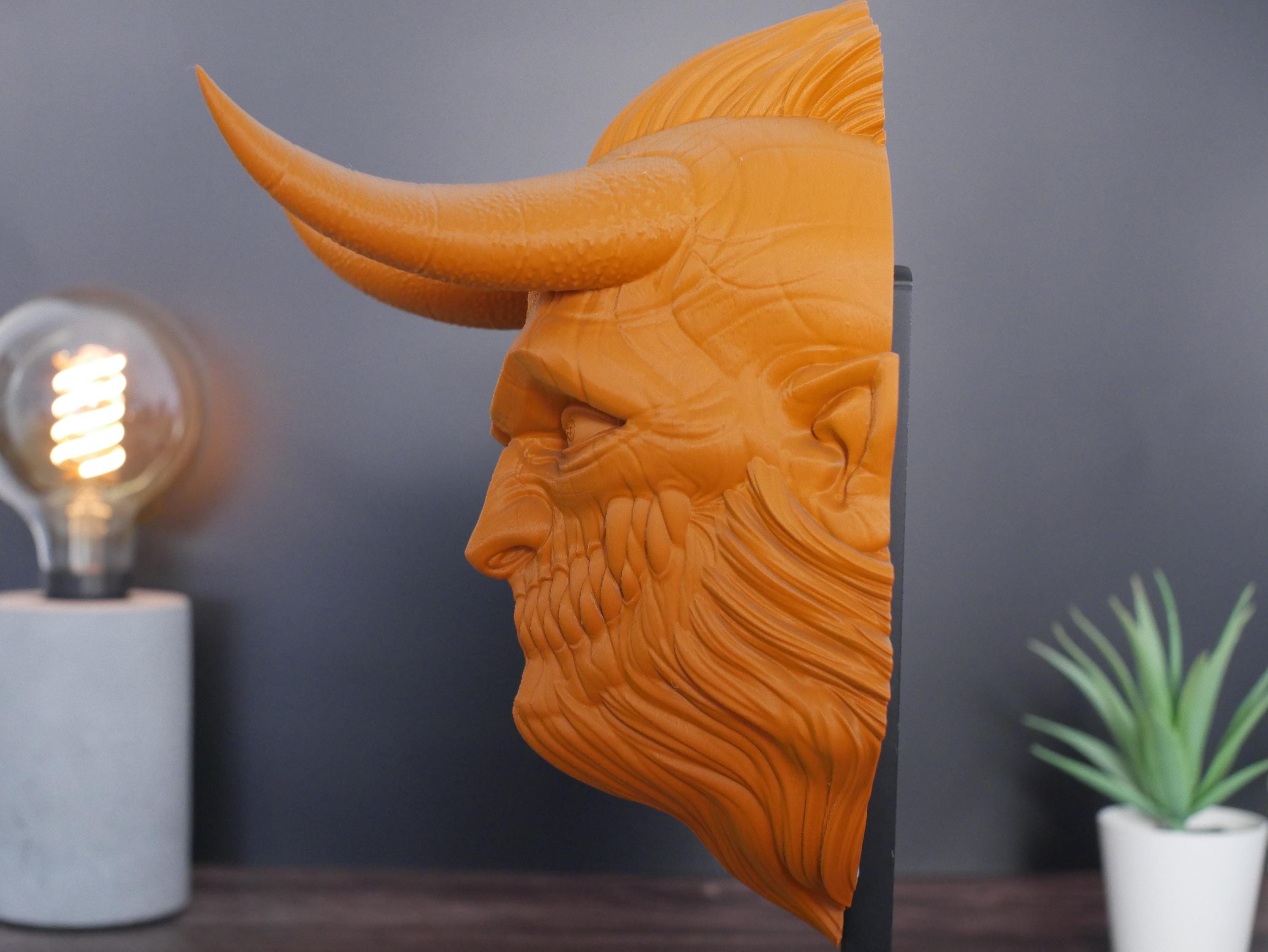 Soporte para auriculares Krampus, decoración original para videojuegos, regalo de Navidad, accesorio geek, figura decorativa para estudio, soporte para auriculares Krampus.