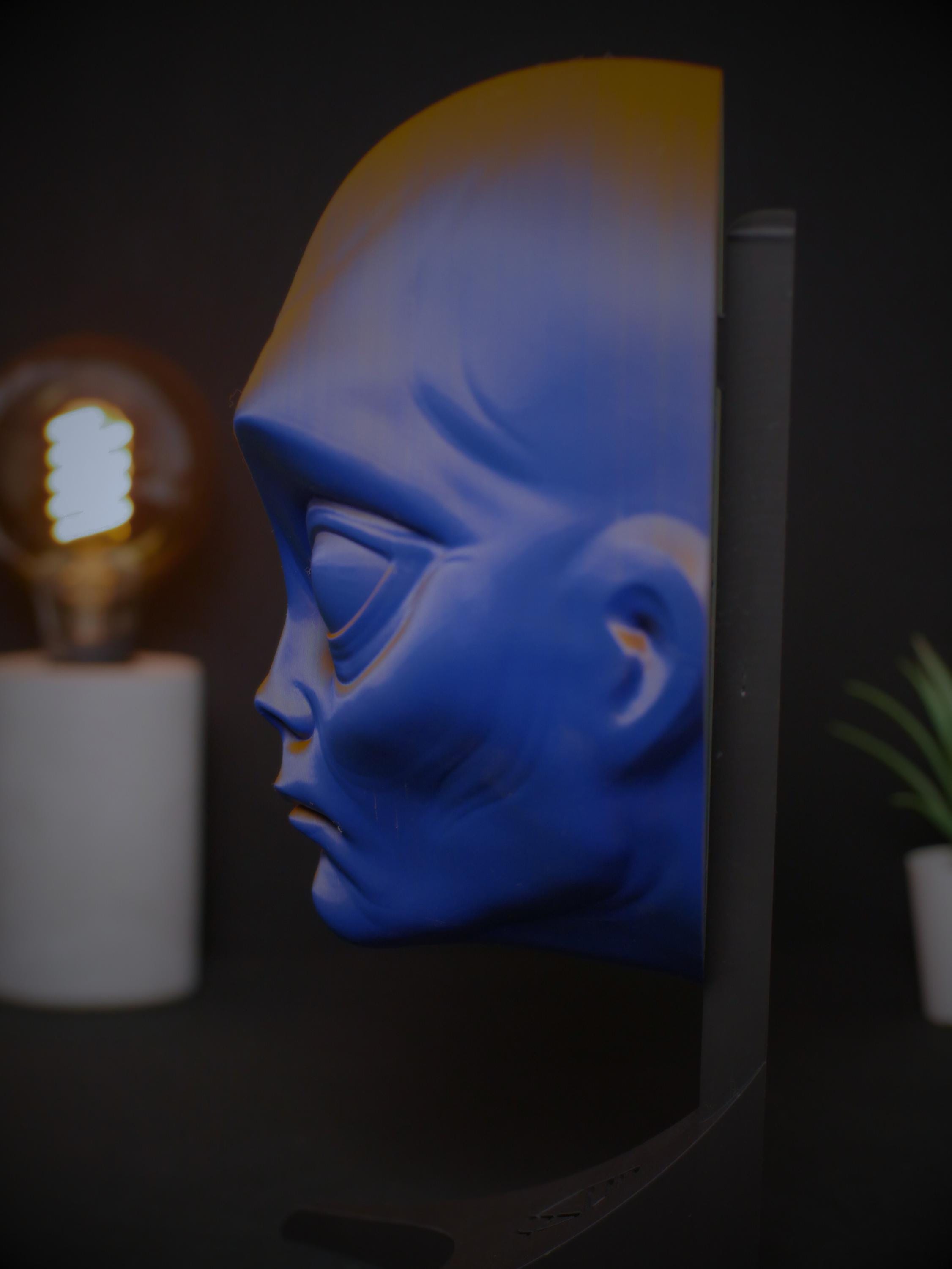 Arte de pared con cabeza de extraterrestre personalizada / Decoración de ciencia ficción impresa en 3D personalizada / Escultura extraterrestre / Regalo geek único / Oficina en casa