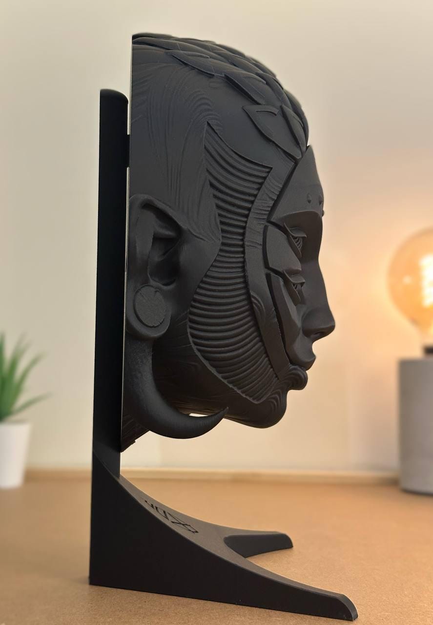 Soporte para auriculares Black Harlequin: soporte para auriculares de gaming y organizador de escritorio