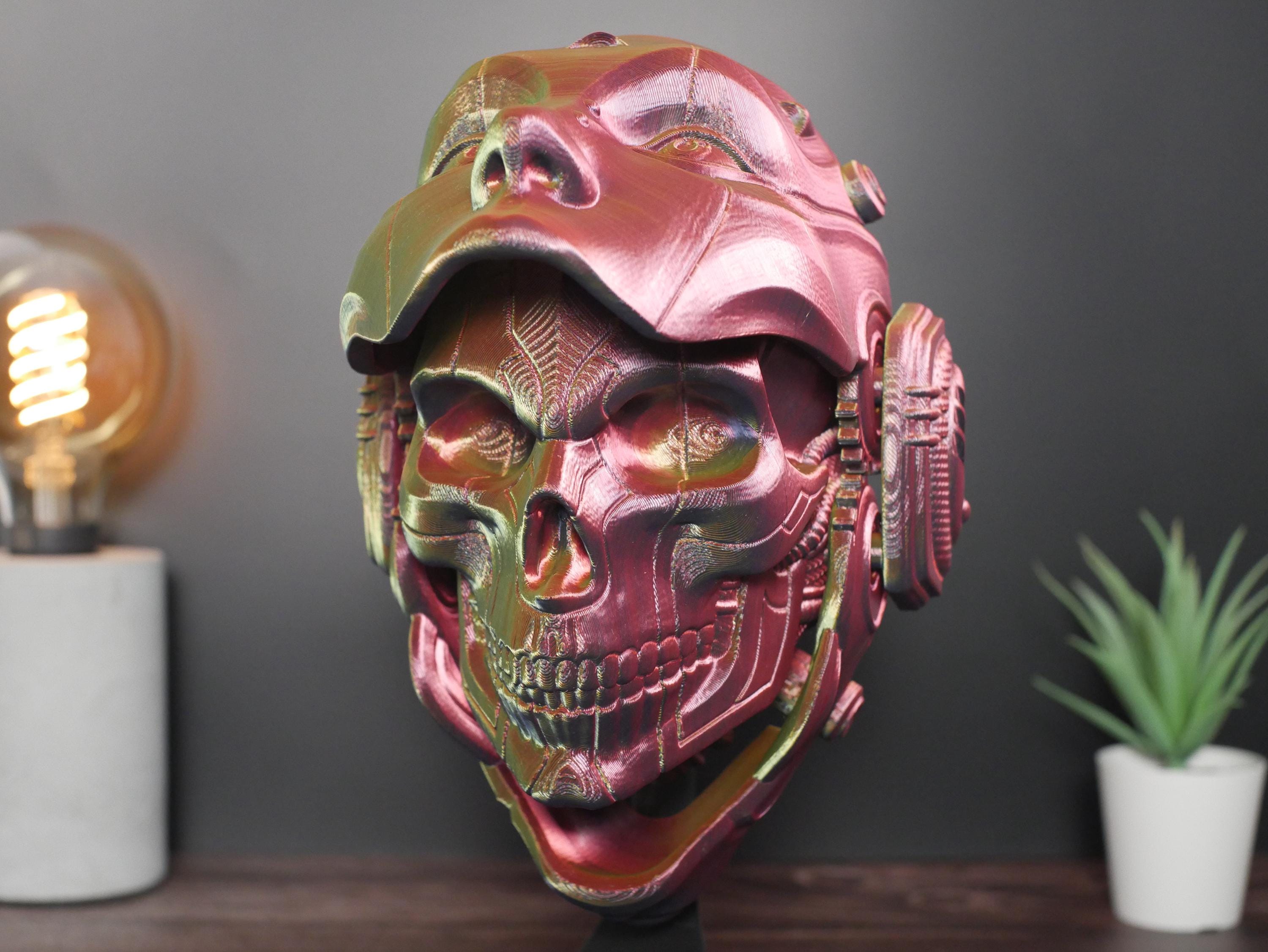 Soporte para auriculares Skulldroid: Máscara articulada para droide, soporte para auriculares para juegos