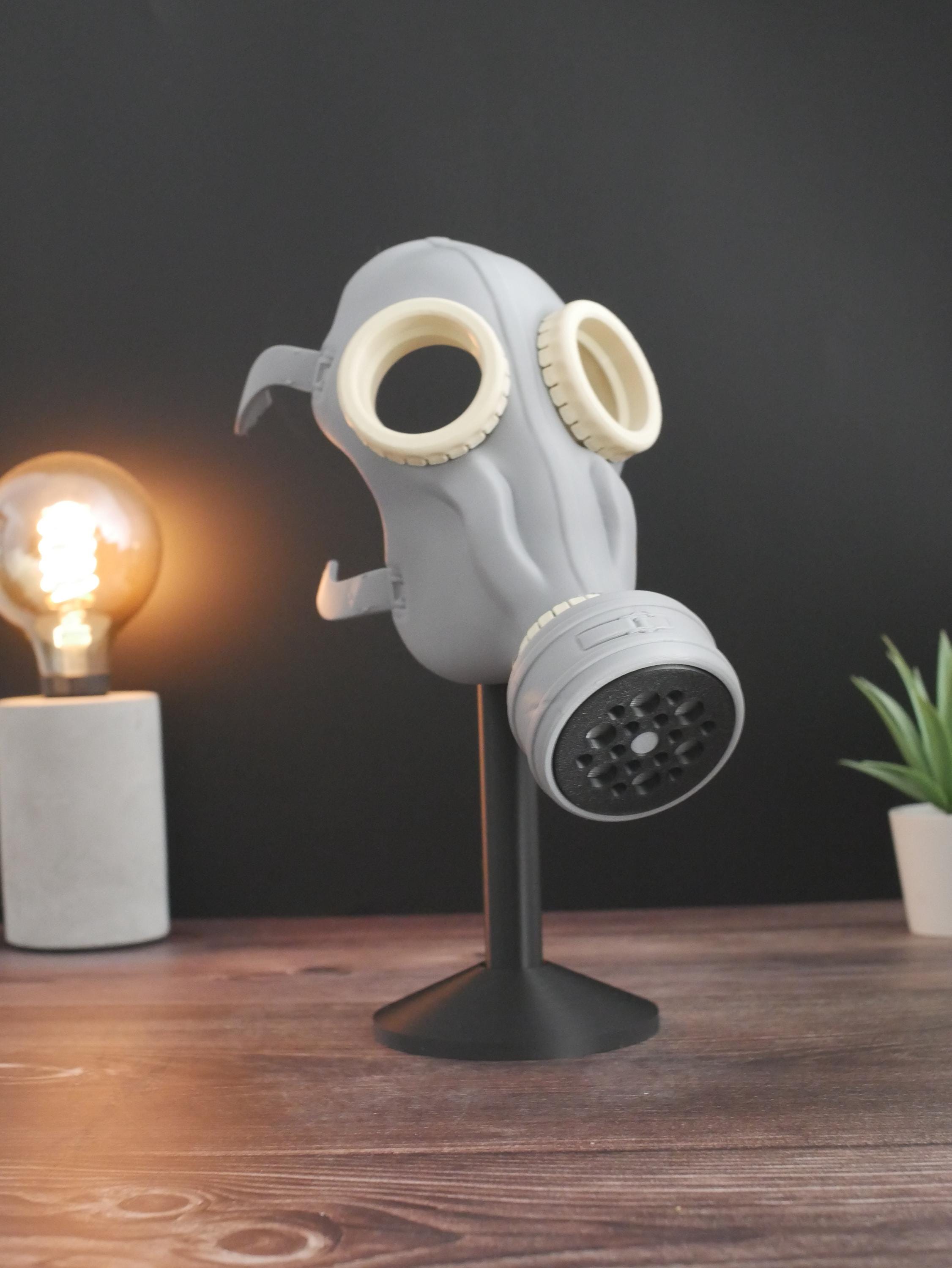 Réplica de máscara de gas decorativa personalizable de la Segunda Guerra Mundial: estilo militar vintage para coleccionistas, estilo auténtico de la Segunda Guerra Mundial, entusiastas de la historia.