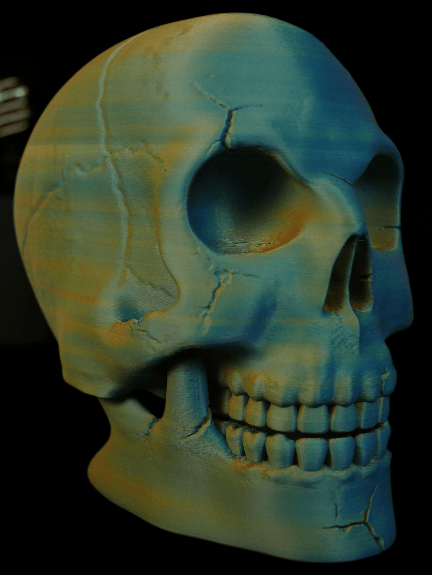 Soporte para Auriculares Calavera Articulada - Base Universal Gamer & Decoración de Escritorio