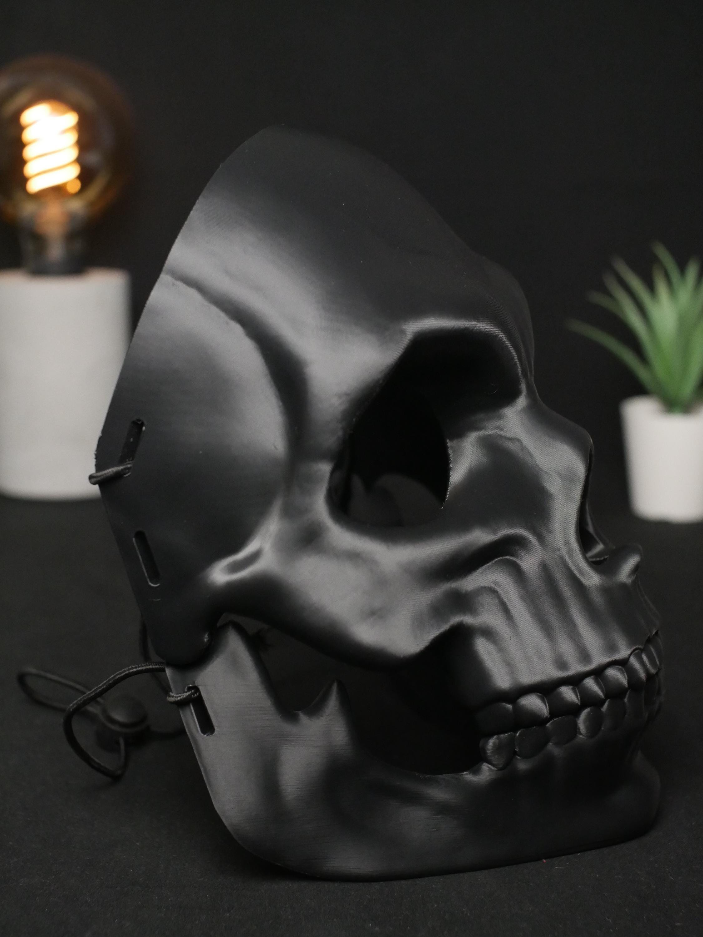 Máscara de calavera de color personalizada, máscara facial completa impresa en 3D para cosplay, disfraces de Halloween y mascaradas, arte gótico para vestir.