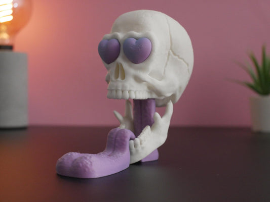 Calavera de Amor Juguetona: ¡Un toque de humor para tu pareja! Perfecta para cumpleaños, bodas y San Valentín.