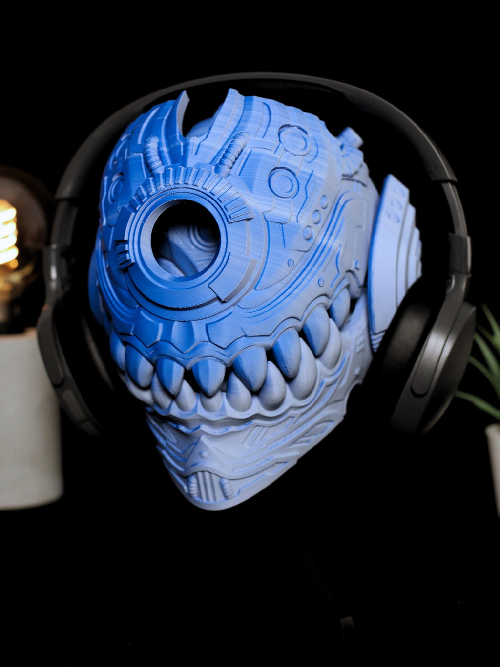 Soporte para auriculares de robot alienígena / Escultura de pared impresa en 3D / Objeto de colección de ciencia ficción / Regalo único para gamers / Decoración futurista