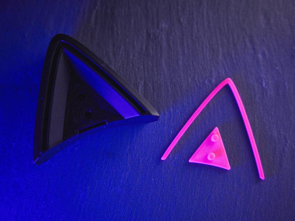 Orejas de gato de colores personalizados para auriculares y diademas de videojuegos. Adorable accesorio de gatito neko para auriculares, serpentinas, festivales y cosplay.