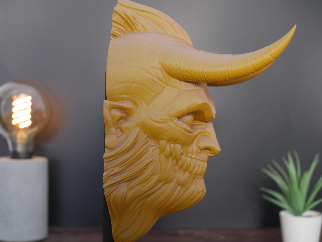 Soporte para auriculares Krampus, decoración original para videojuegos, regalo de Navidad, accesorio geek, figura decorativa para estudio, soporte para auriculares Krampus.