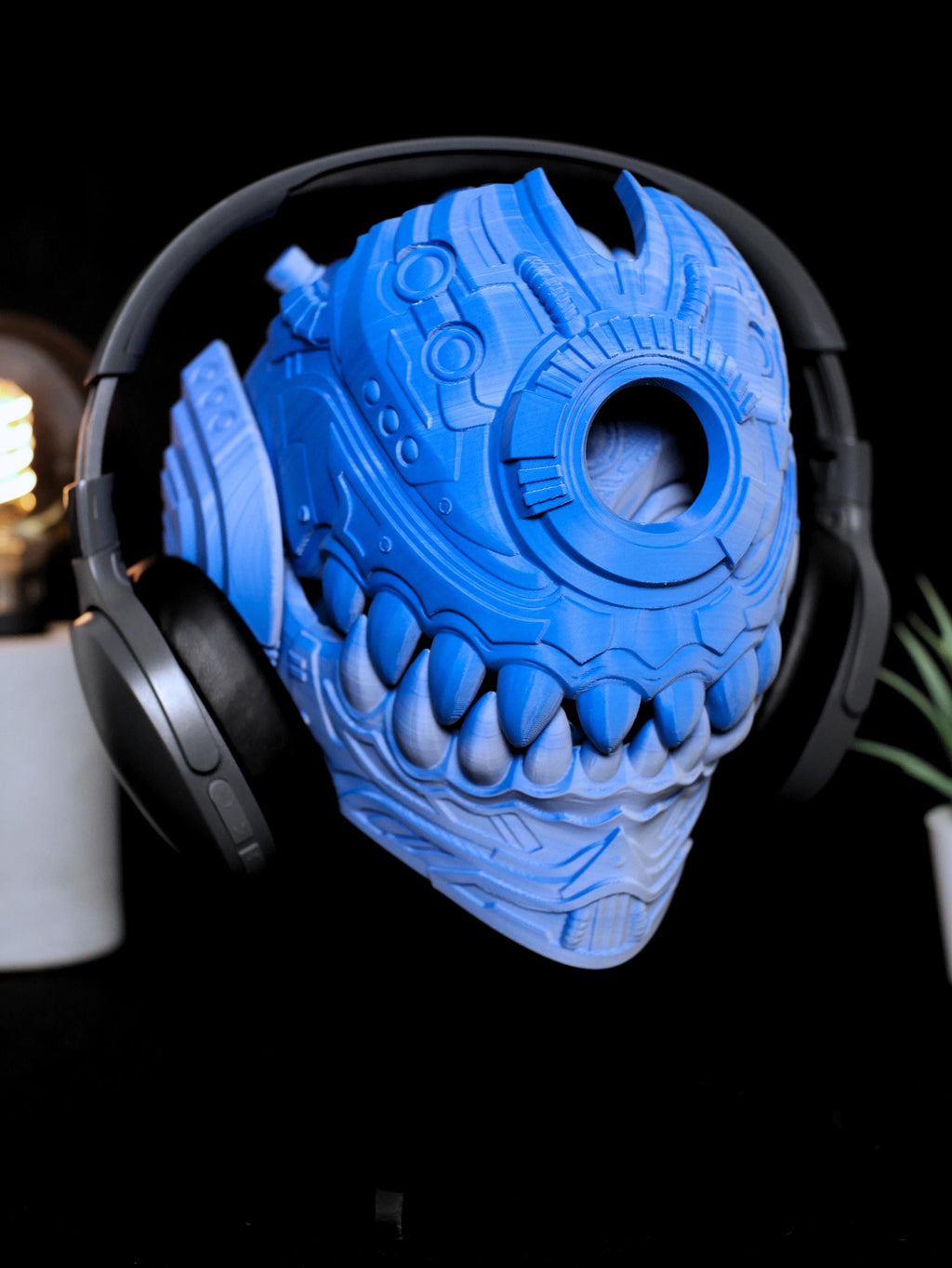 Soporte para auriculares de robot alienígena / Escultura de pared impresa en 3D / Objeto de colección de ciencia ficción / Regalo único para gamers / Decoración futurista