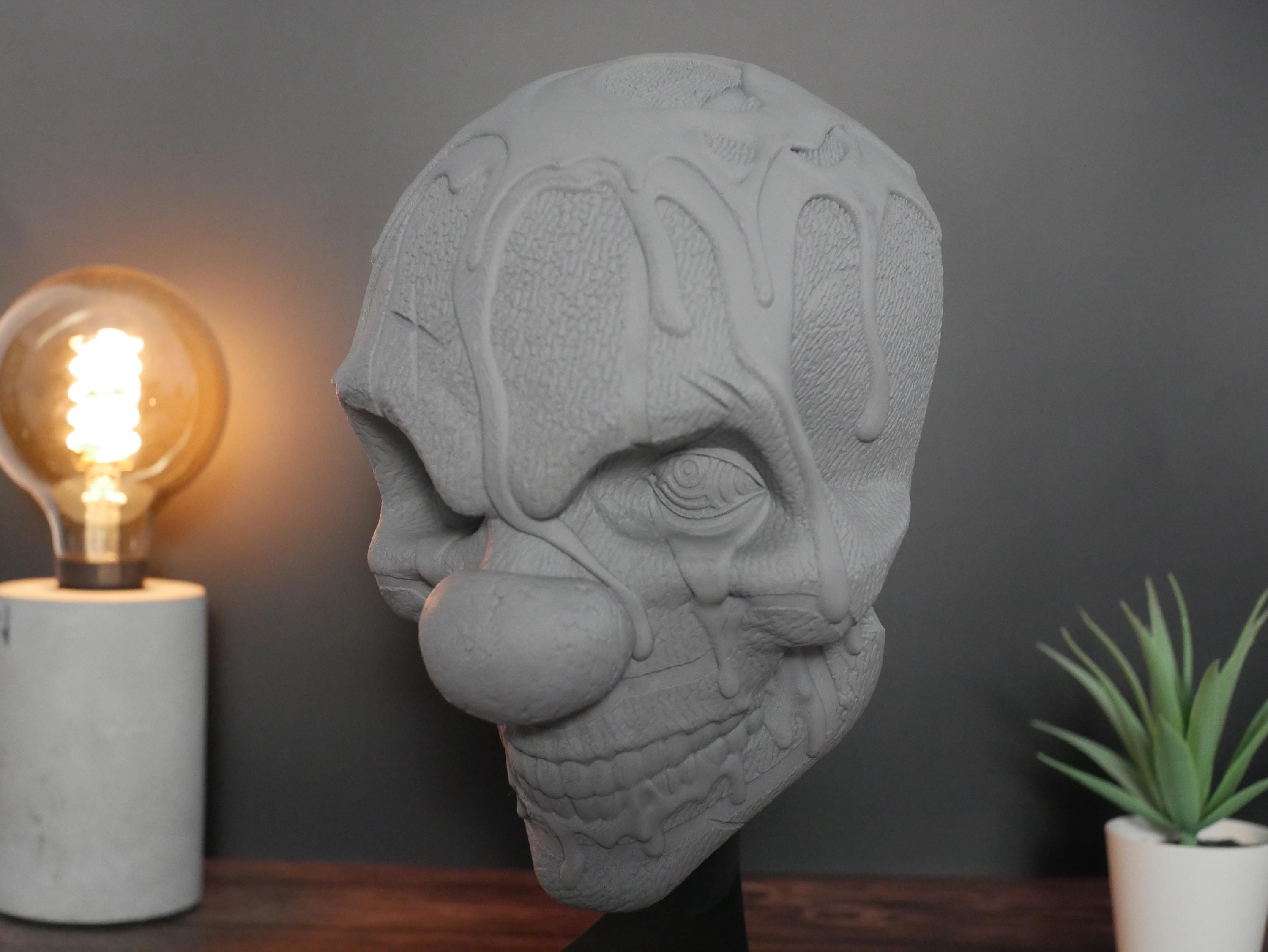 Soporte para auriculares de payaso de terror: decoración de escritorio única