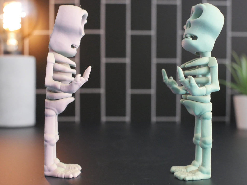 Esqueleto articulado con dedo medio: regalo perfecto para una decoración divertida y única