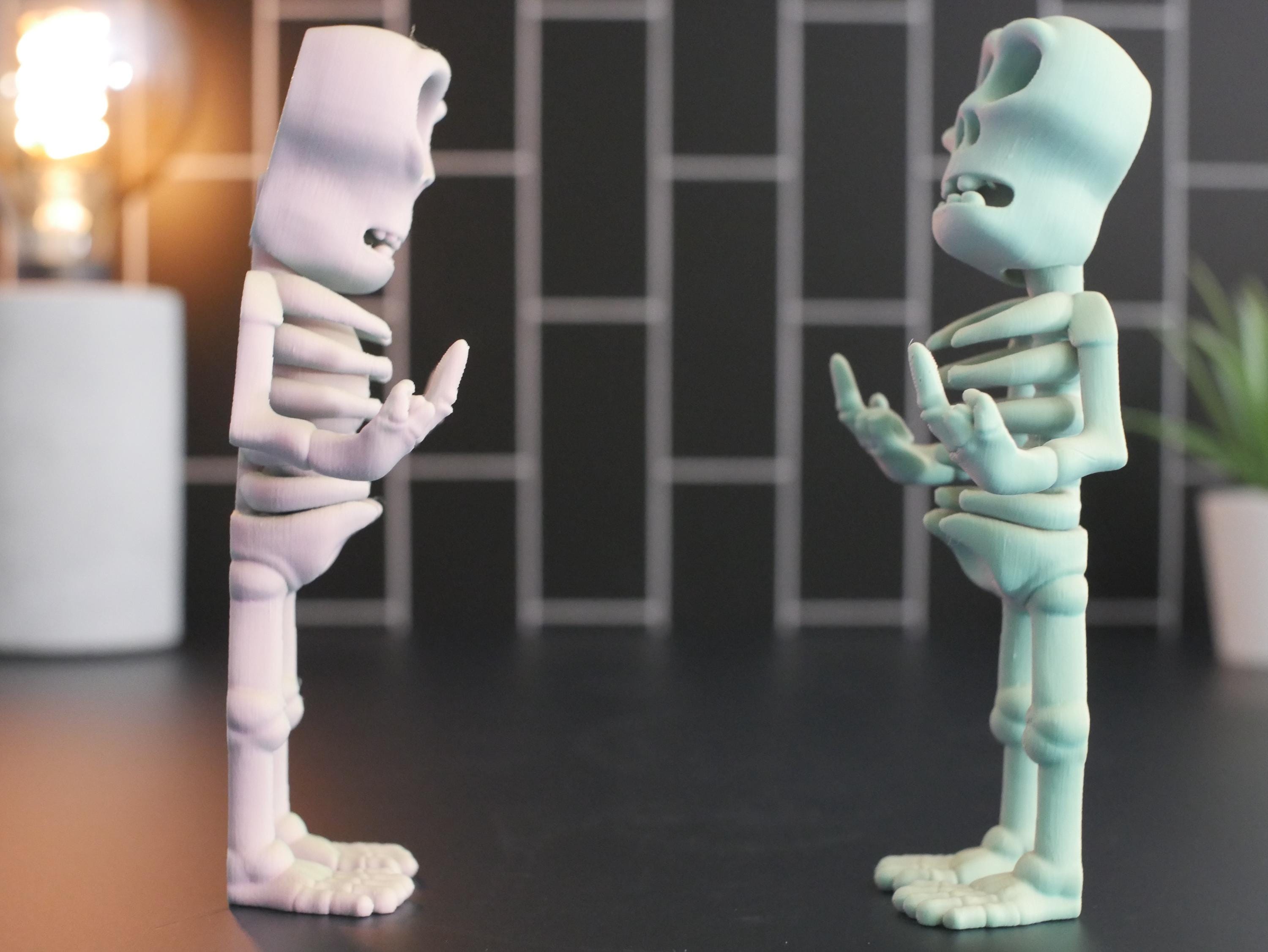 Esqueleto articulado con dedo medio: regalo perfecto para una decoración divertida y única