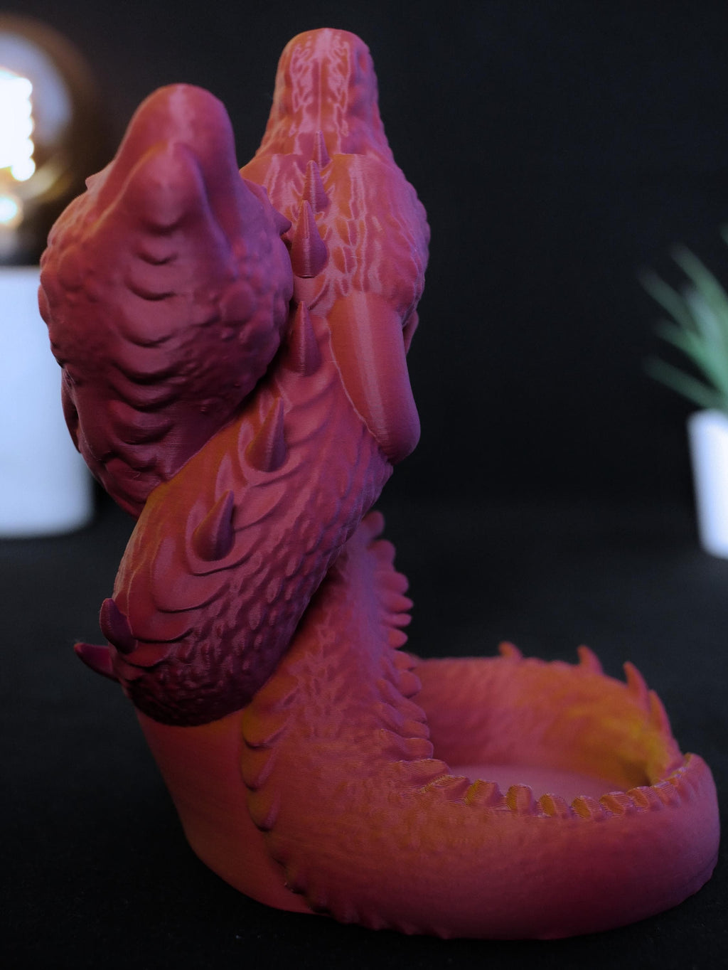 Torre de dados de serpiente y dragón para D&D, dados de rol con bandeja, accesorio de fantasía TTRPG, regalo de Dungeons and Dragons para DM, juegos de mesa