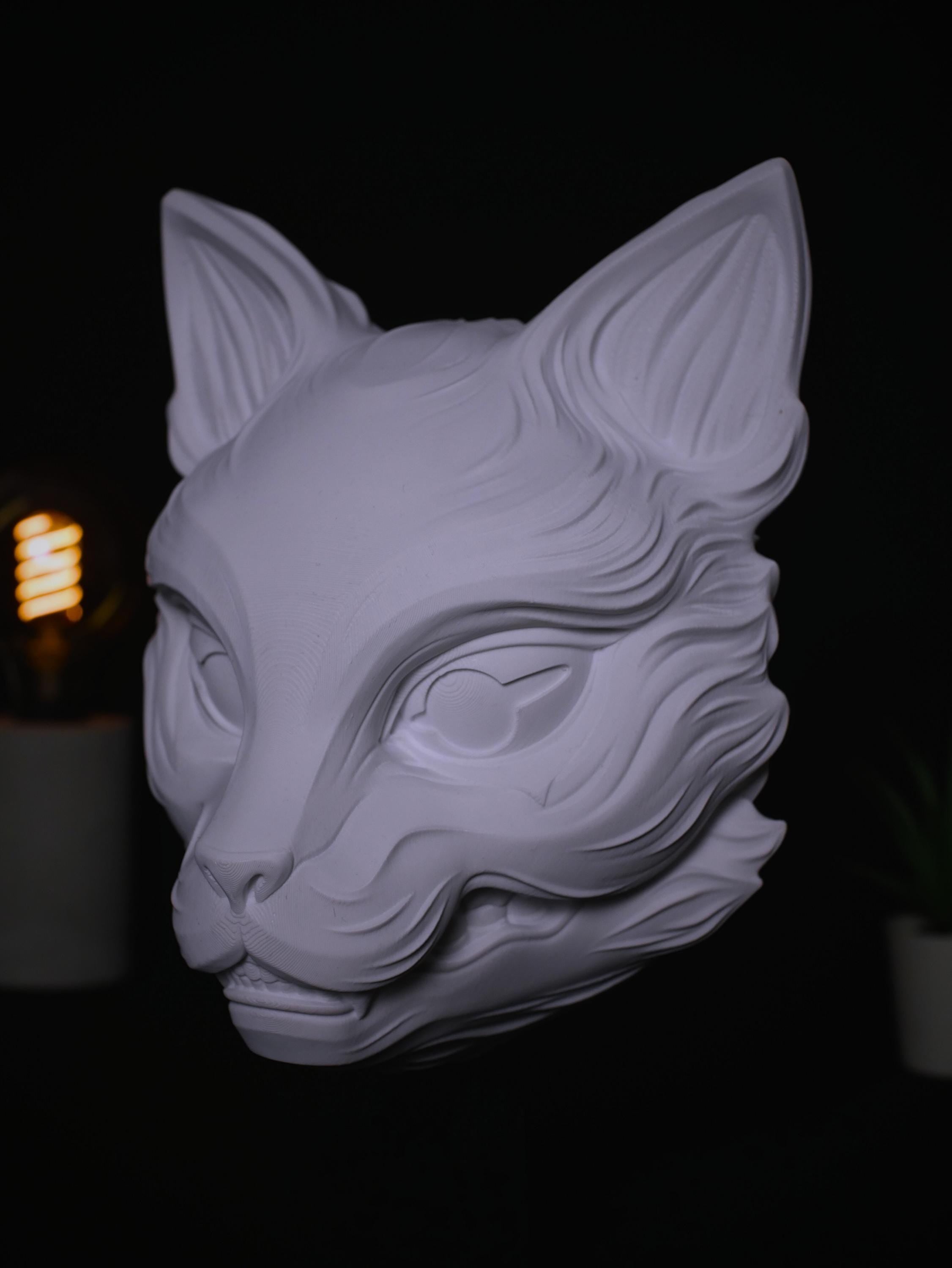 Soporte para auriculares Kitsune: Soporte para auriculares de inspiración gatuna para gamers. ¡Organiza tu equipo!