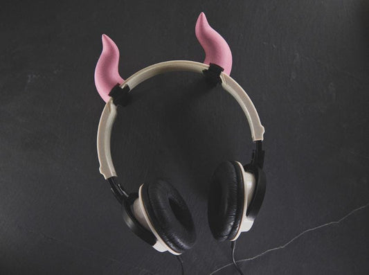 Cuernos de diablo para auriculares / Bonito accesorio para auriculares de gamer / Accesorio para streamer de Twitch / Impreso en 3D en más de 20 colores personalizados / Cosplay de Egirl
