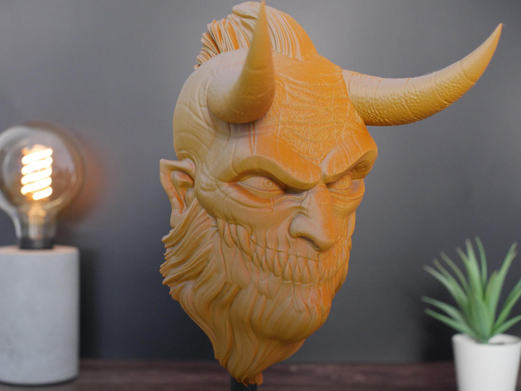 Soporte para auriculares Krampus, decoración original para videojuegos, regalo de Navidad, accesorio geek, figura decorativa para estudio, soporte para auriculares Krampus.