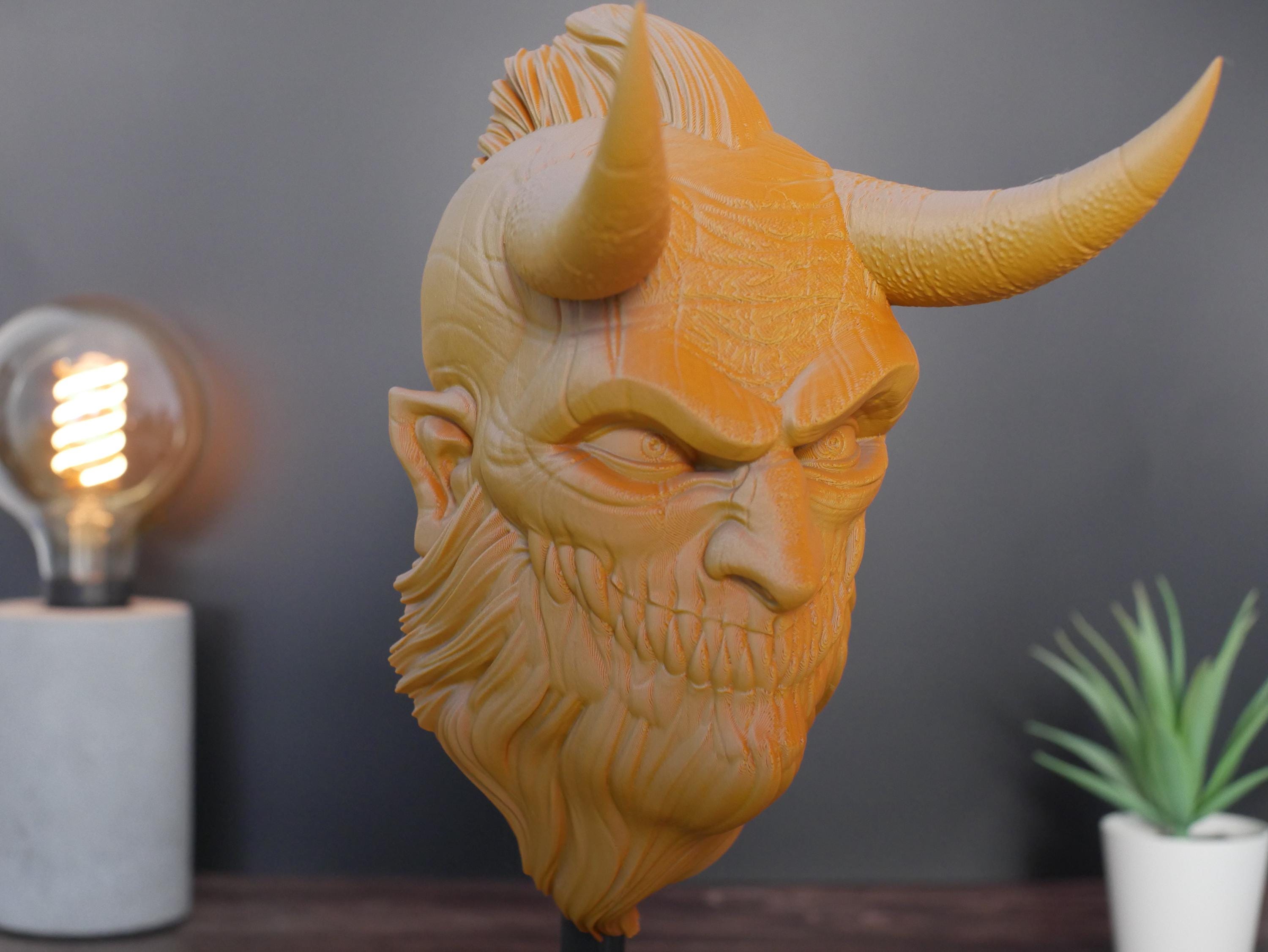 Soporte para auriculares Krampus, decoración original para videojuegos, regalo de Navidad, accesorio geek, figura decorativa para estudio, soporte para auriculares Krampus.