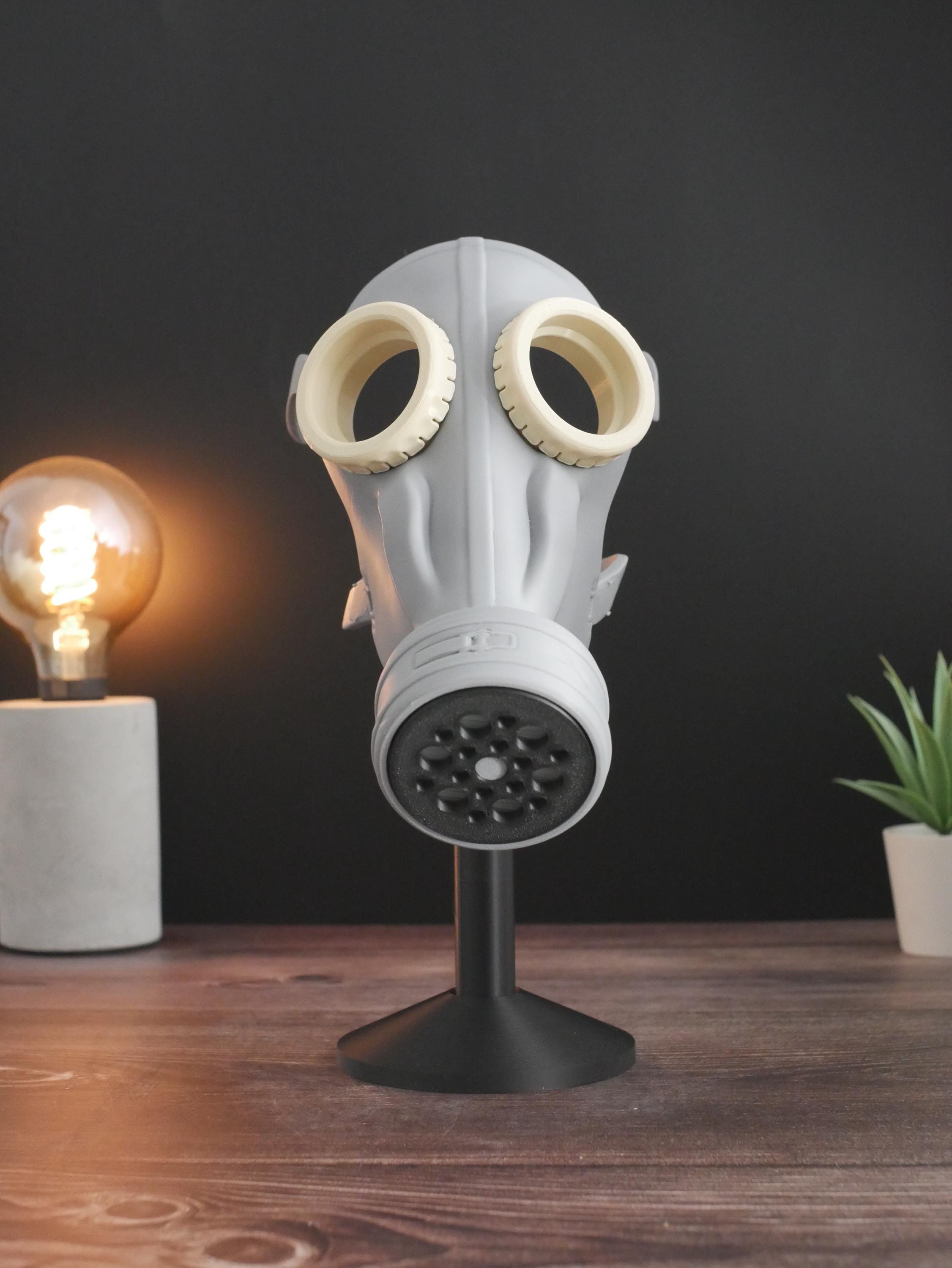 Réplica de máscara de gas decorativa personalizable de la Segunda Guerra Mundial: estilo militar vintage para coleccionistas, estilo auténtico de la Segunda Guerra Mundial, entusiastas de la historia.