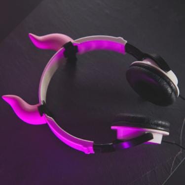 Cuernos de diablo para auriculares / Bonito accesorio para auriculares de gamer / Accesorio para streamer de Twitch / Impreso en 3D en más de 20 colores personalizados / Cosplay de Egirl