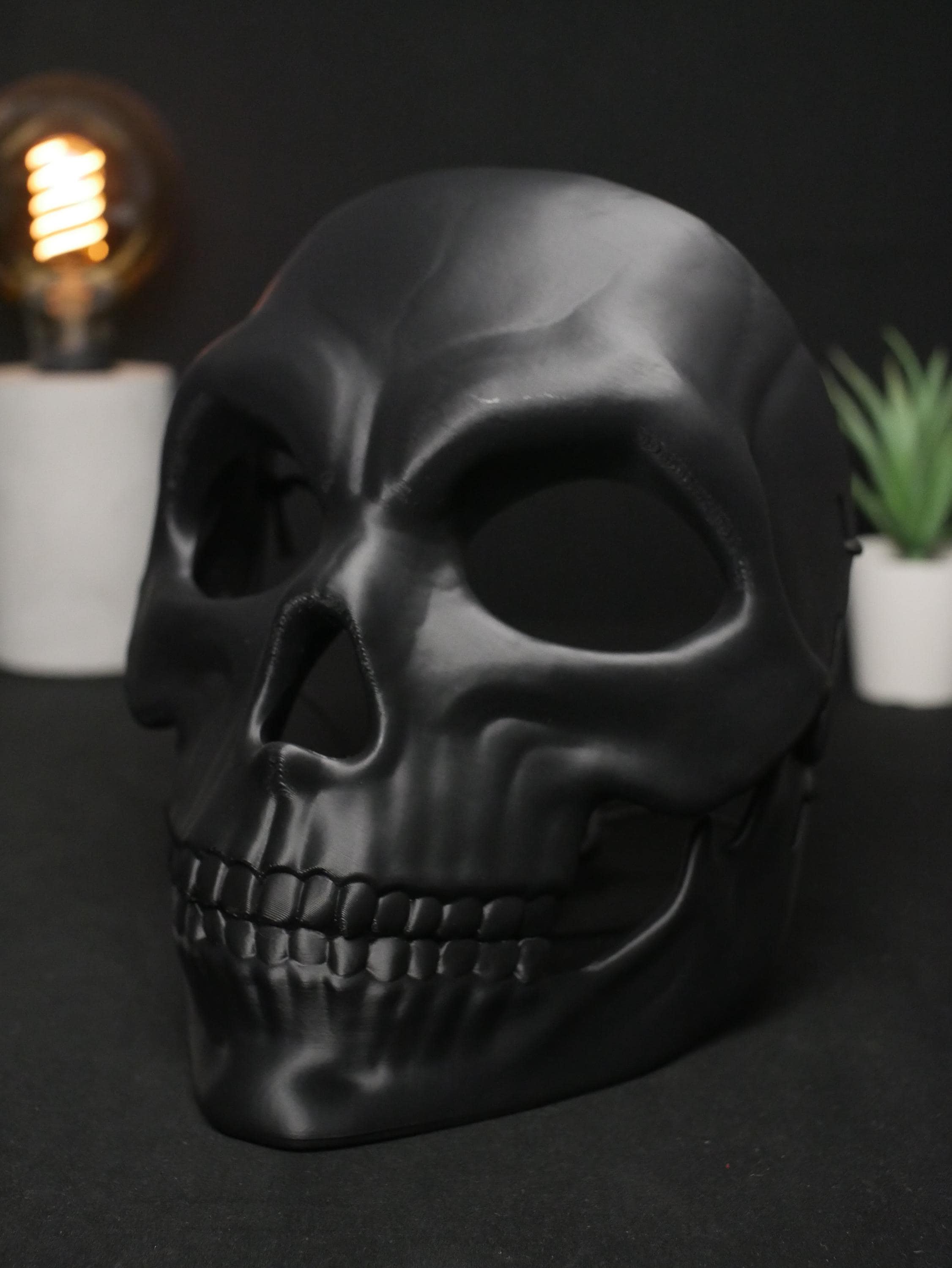 Máscara de calavera de color personalizada, máscara facial completa impresa en 3D para cosplay, disfraces de Halloween y mascaradas, arte gótico para vestir.