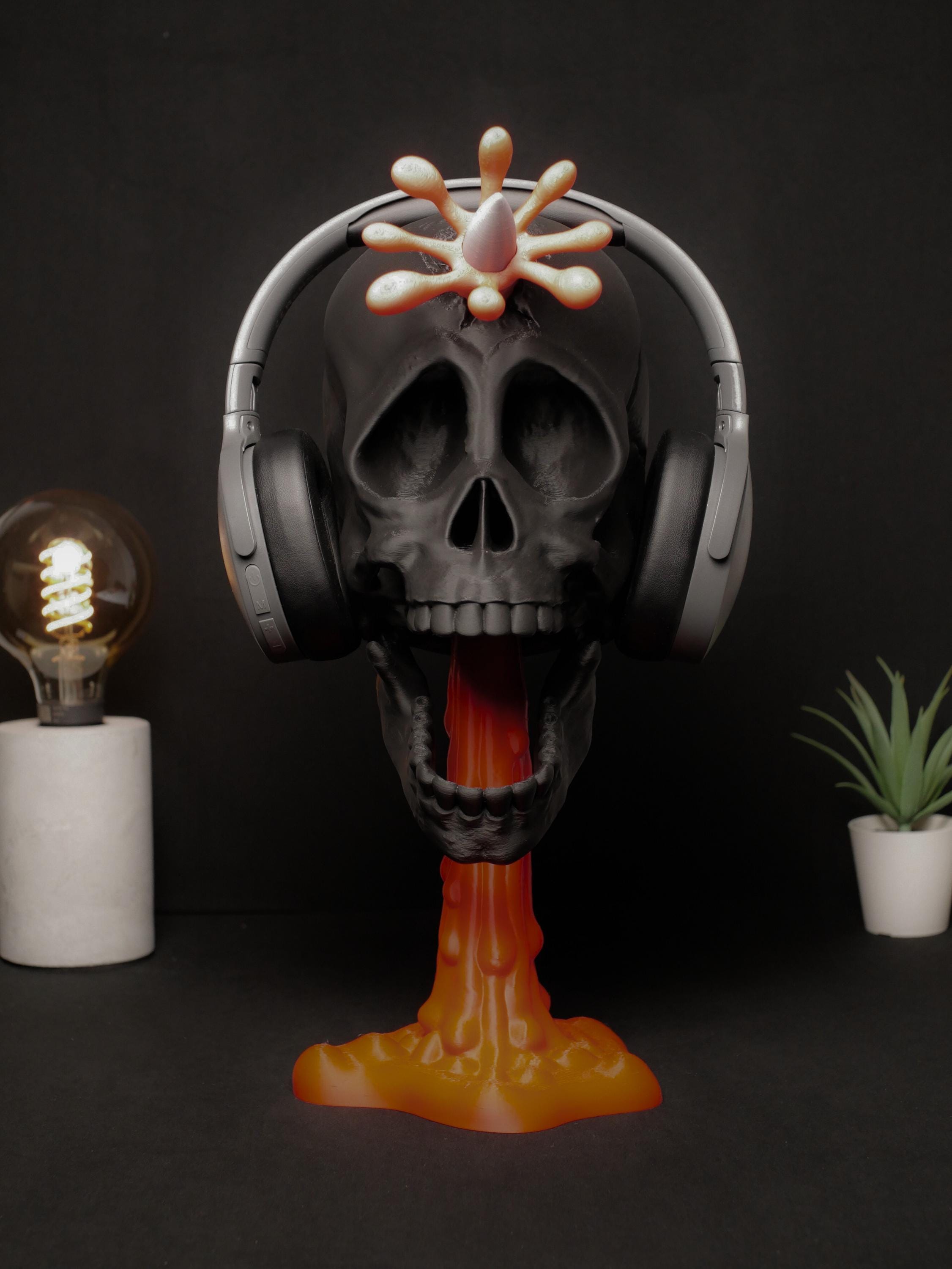 Soporte de calavera personalizable "Headshot": ¡Diseño gamer único con estilo macabro! ¡Crea tu propio Headshot ahora!