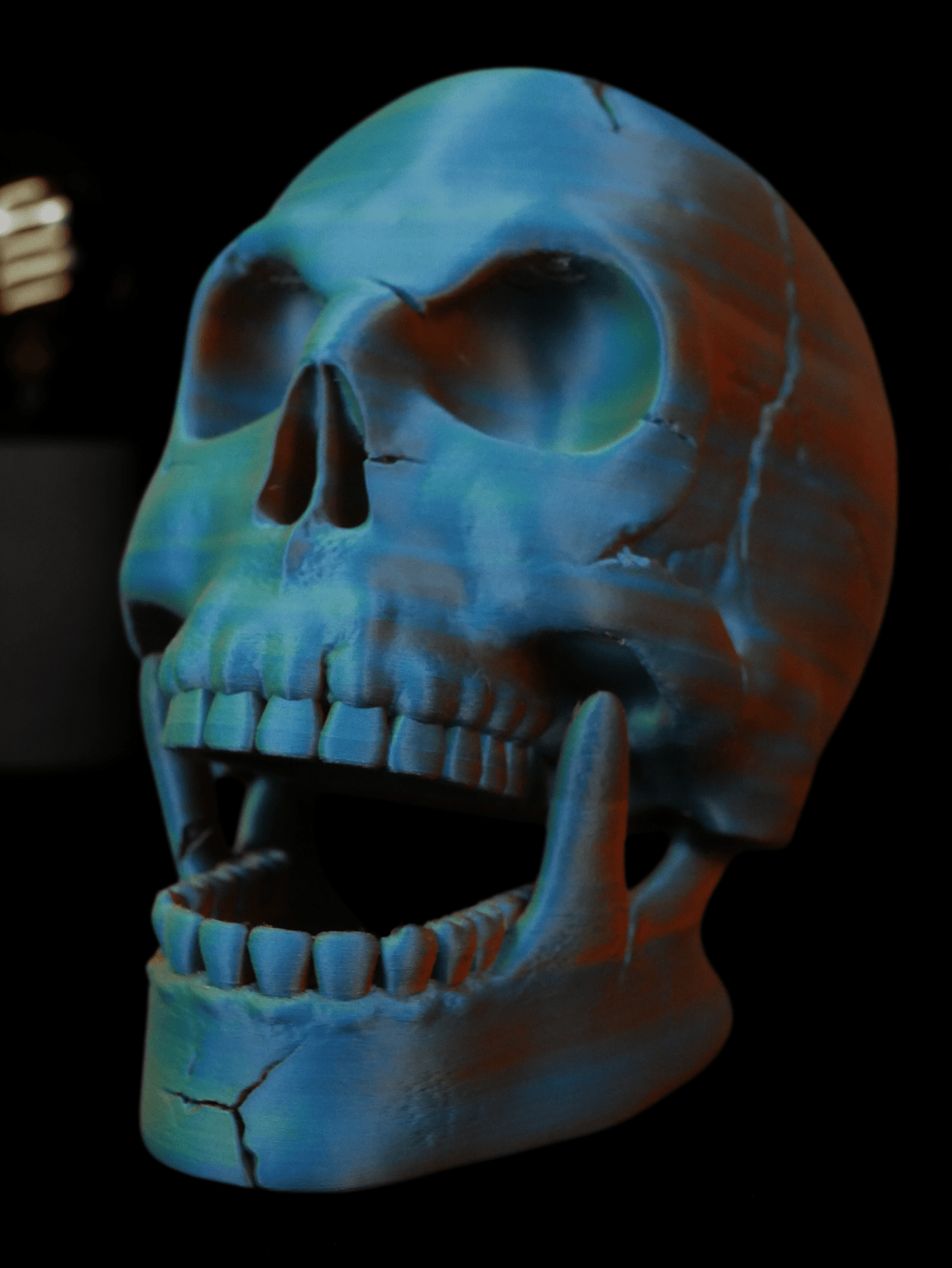 Soporte para Auriculares Calavera Articulada - Base Universal Gamer & Decoración de Escritorio