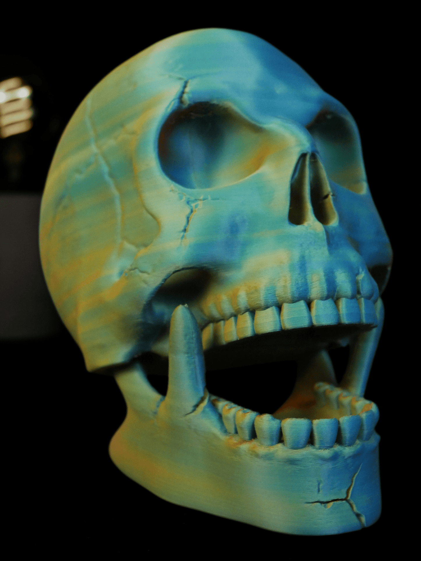 Soporte para Auriculares Calavera Articulada - Base Universal Gamer & Decoración de Escritorio