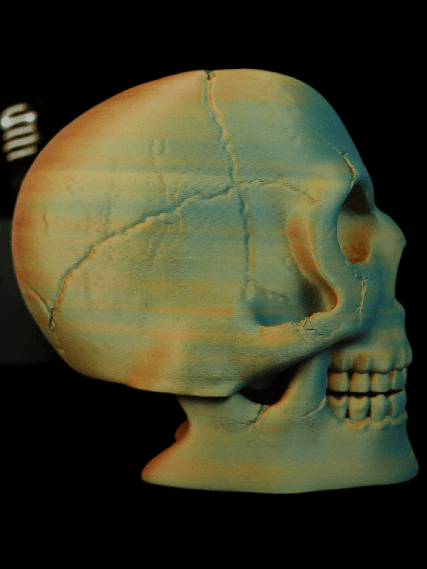 Soporte para Auriculares Calavera Articulada - Base Universal Gamer & Decoración de Escritorio