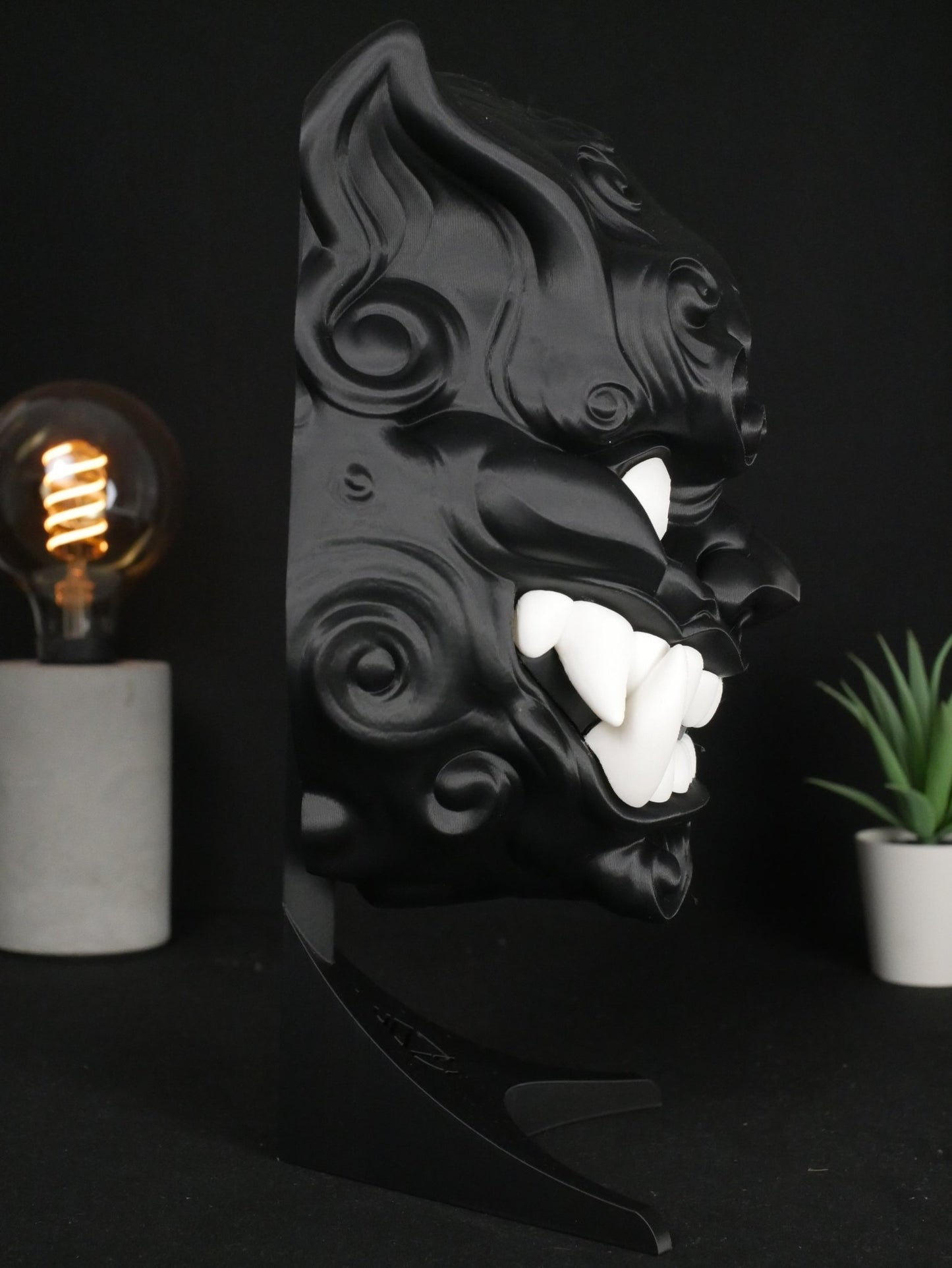 Arte de pared con perro Foo, máscara de perro Fu, león guardián chino, estatua Komainu, decoración asiática para el hogar, arte de pared 3D, regalo personalizable