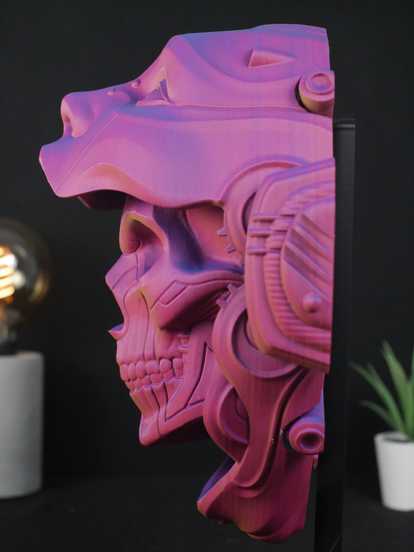 Arte mural de calavera articulada: La máscara de droide ciborg "Skulldroide"