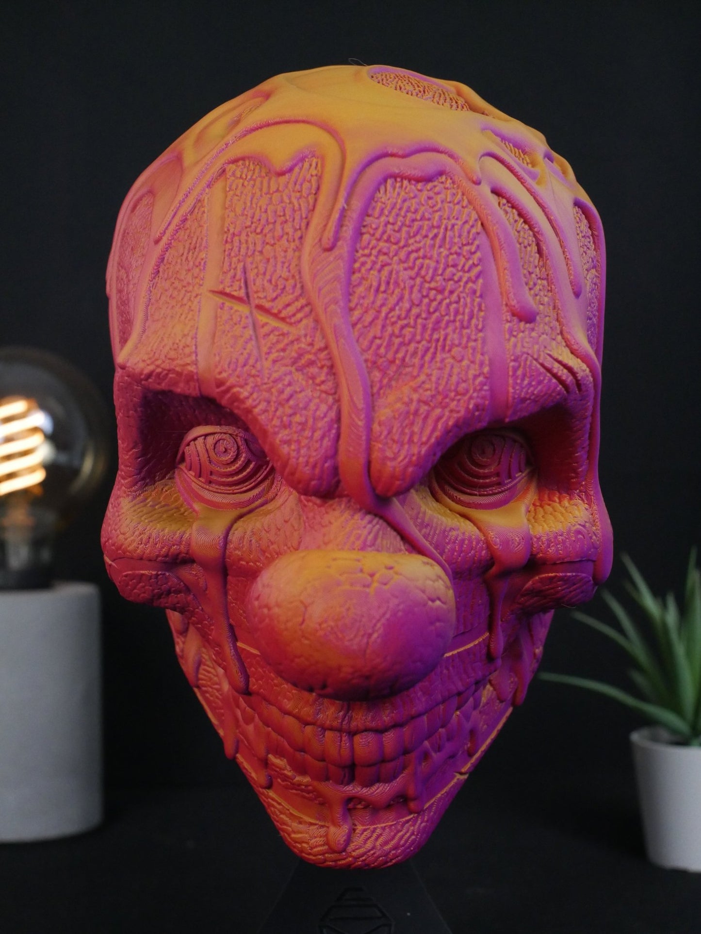 Soporte para auriculares de payaso de terror: decoración de escritorio única