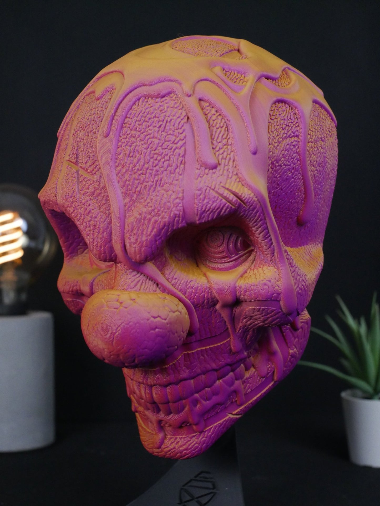 Soporte para auriculares de payaso de terror: decoración de escritorio única