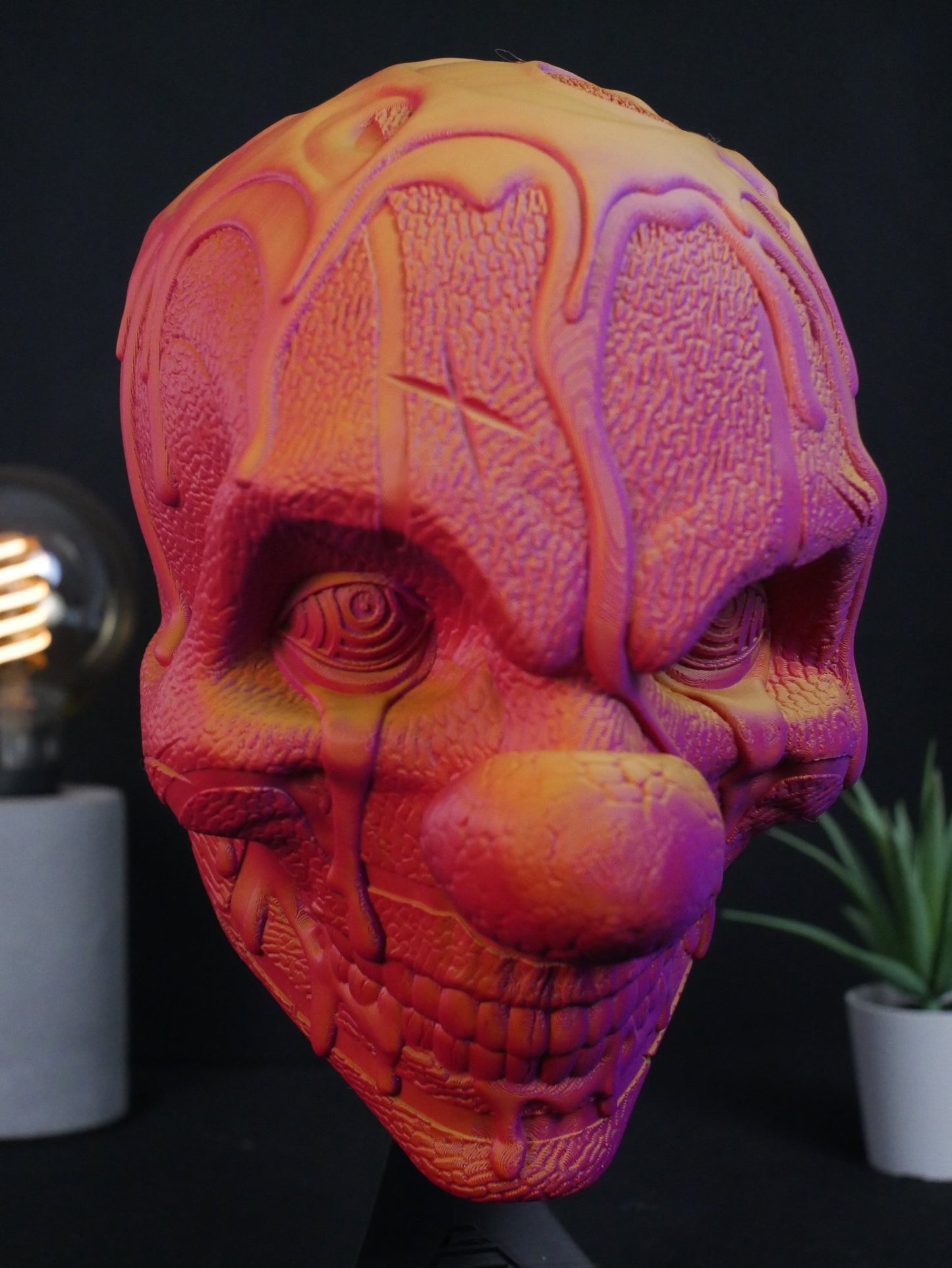 Soporte para auriculares de payaso de terror: decoración de escritorio única