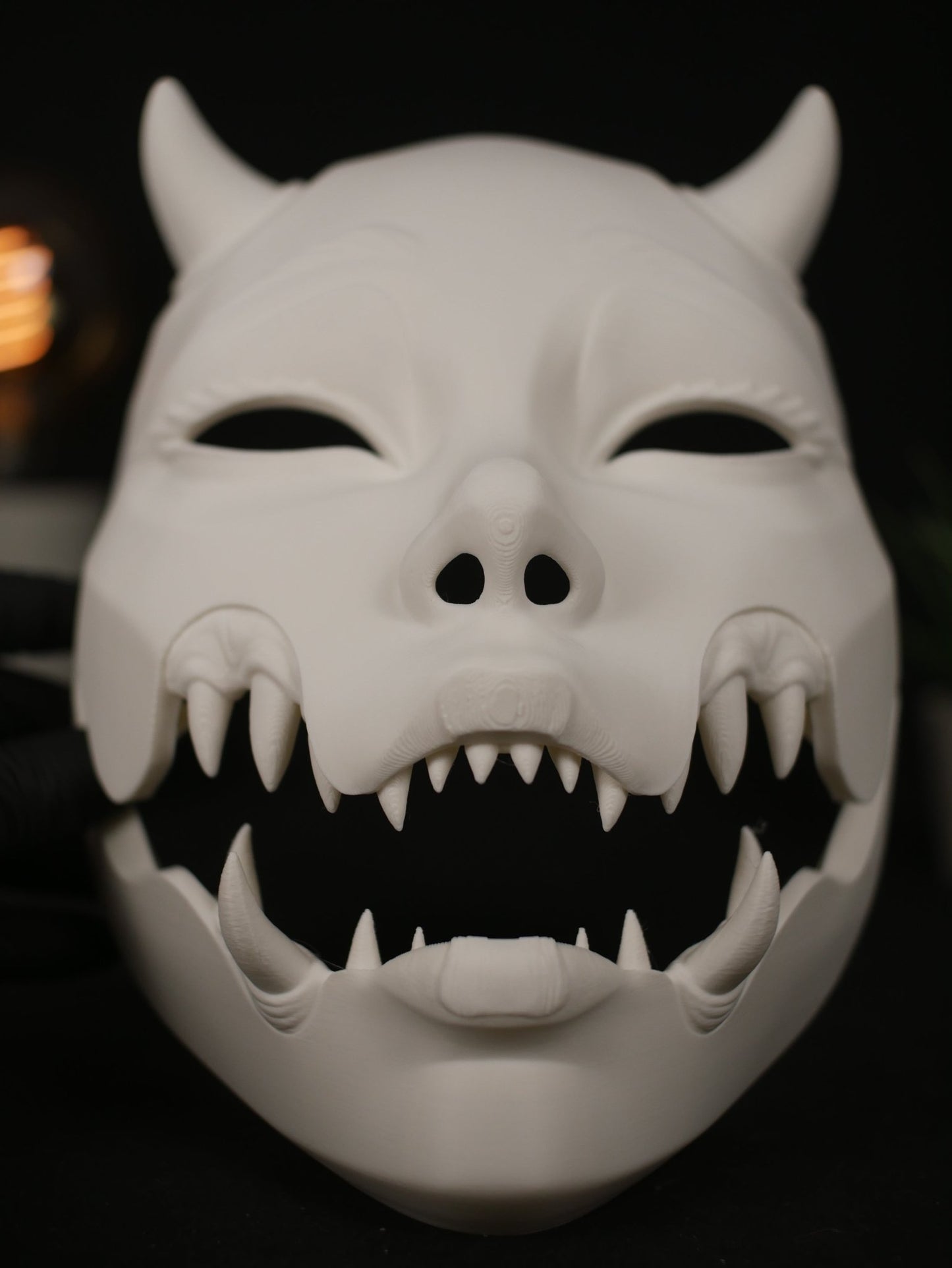 Máscara articulada Kuchisake - Oni Yokai móvil de mandíbula estilo demonio japonés