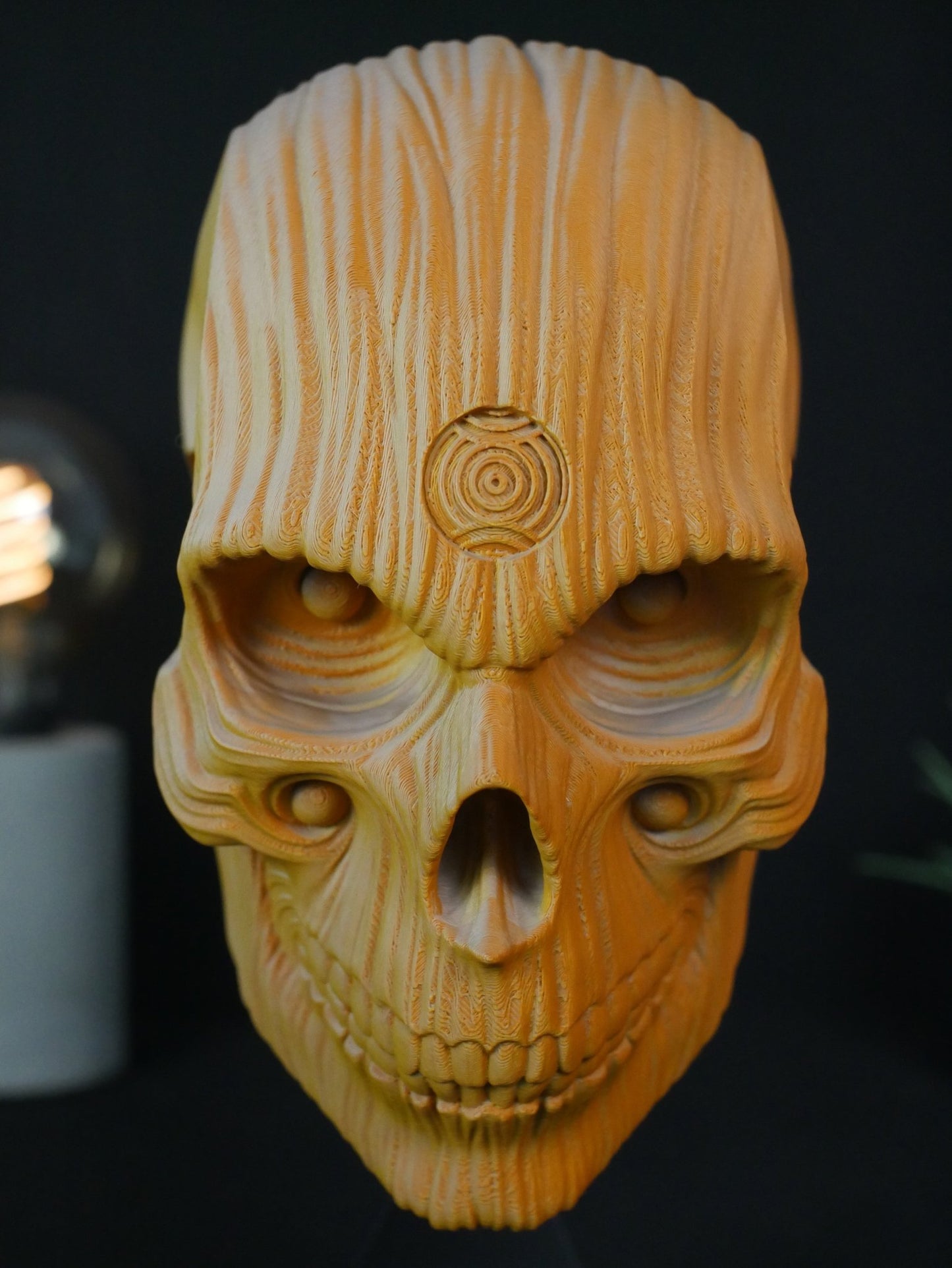 Soporte para auriculares con calavera de Holy Quin: decoración de oficina para videojuegos