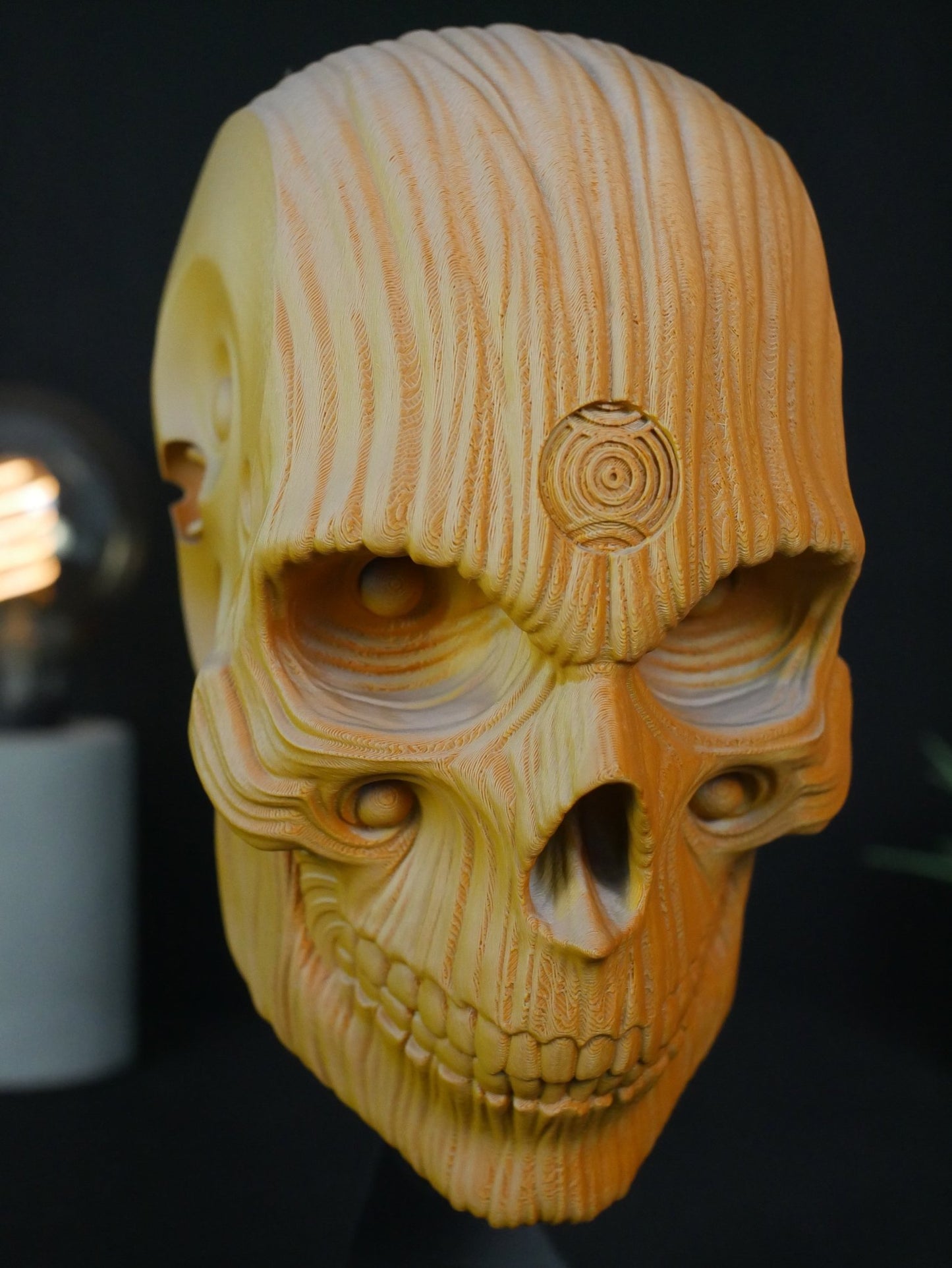 Soporte para auriculares con calavera de Holy Quin: decoración de oficina para videojuegos