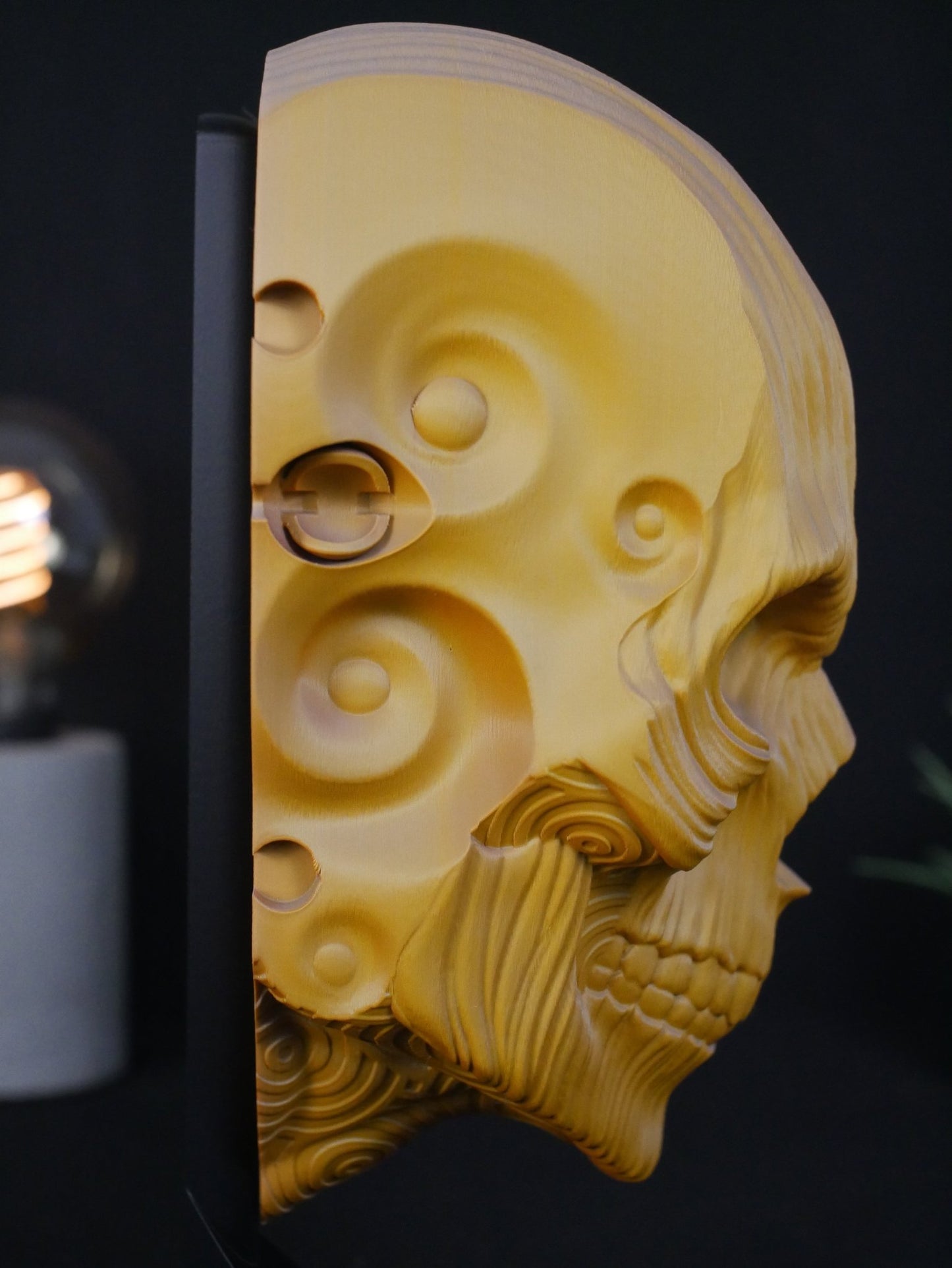 Soporte para auriculares con calavera de Holy Quin: decoración de oficina para videojuegos