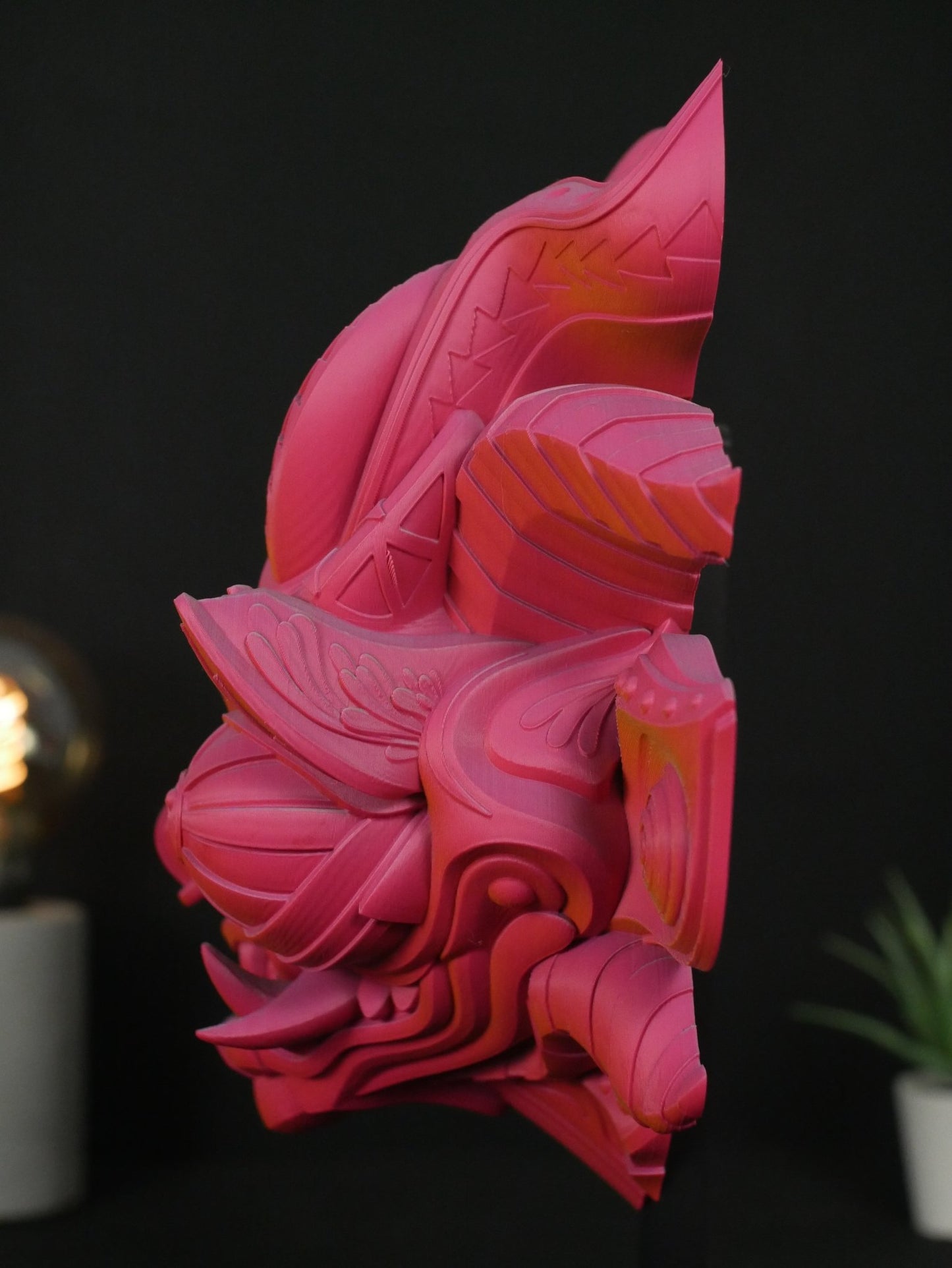 Escultura Supay: Máscara del Dios Inca del Inframundo (Pared + Soporte Incluido)