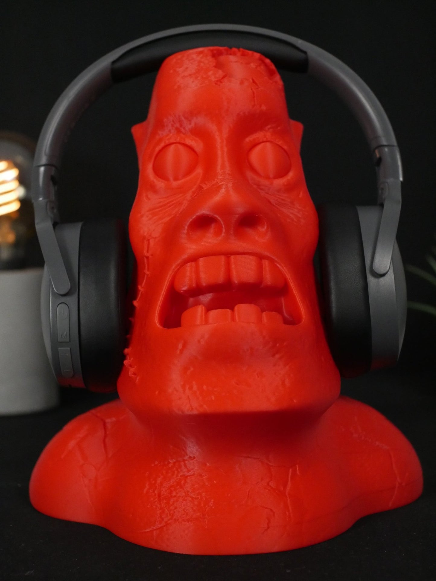Soporte para Auriculares Cabeza de Zombie | Stand Universal para Cascos Gamer y Decoración de Escritorio