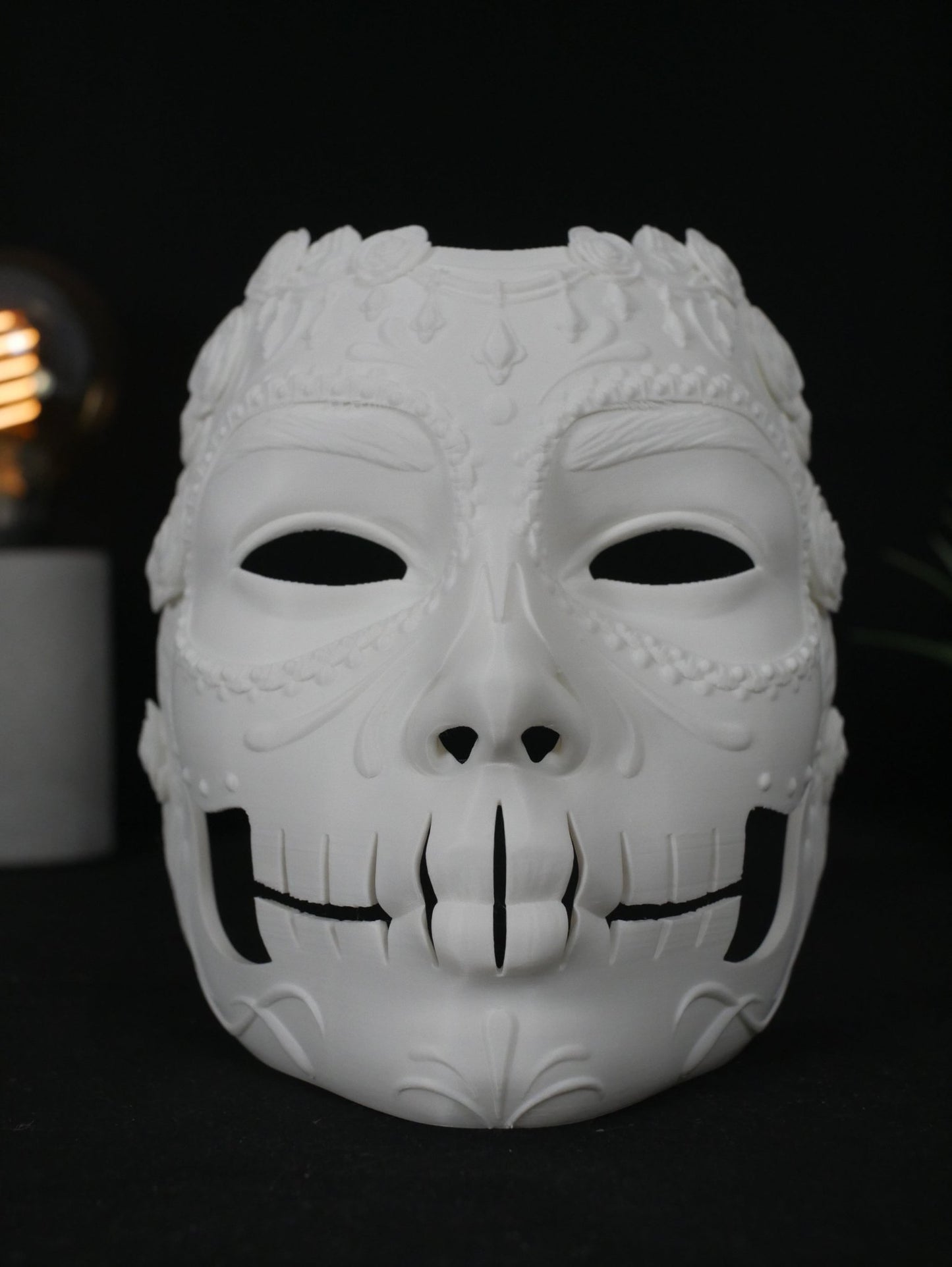 Máscara de Catrina / Calavera de Azúcar - Disfraz Día de los Muertos y Halloween - Personalizable