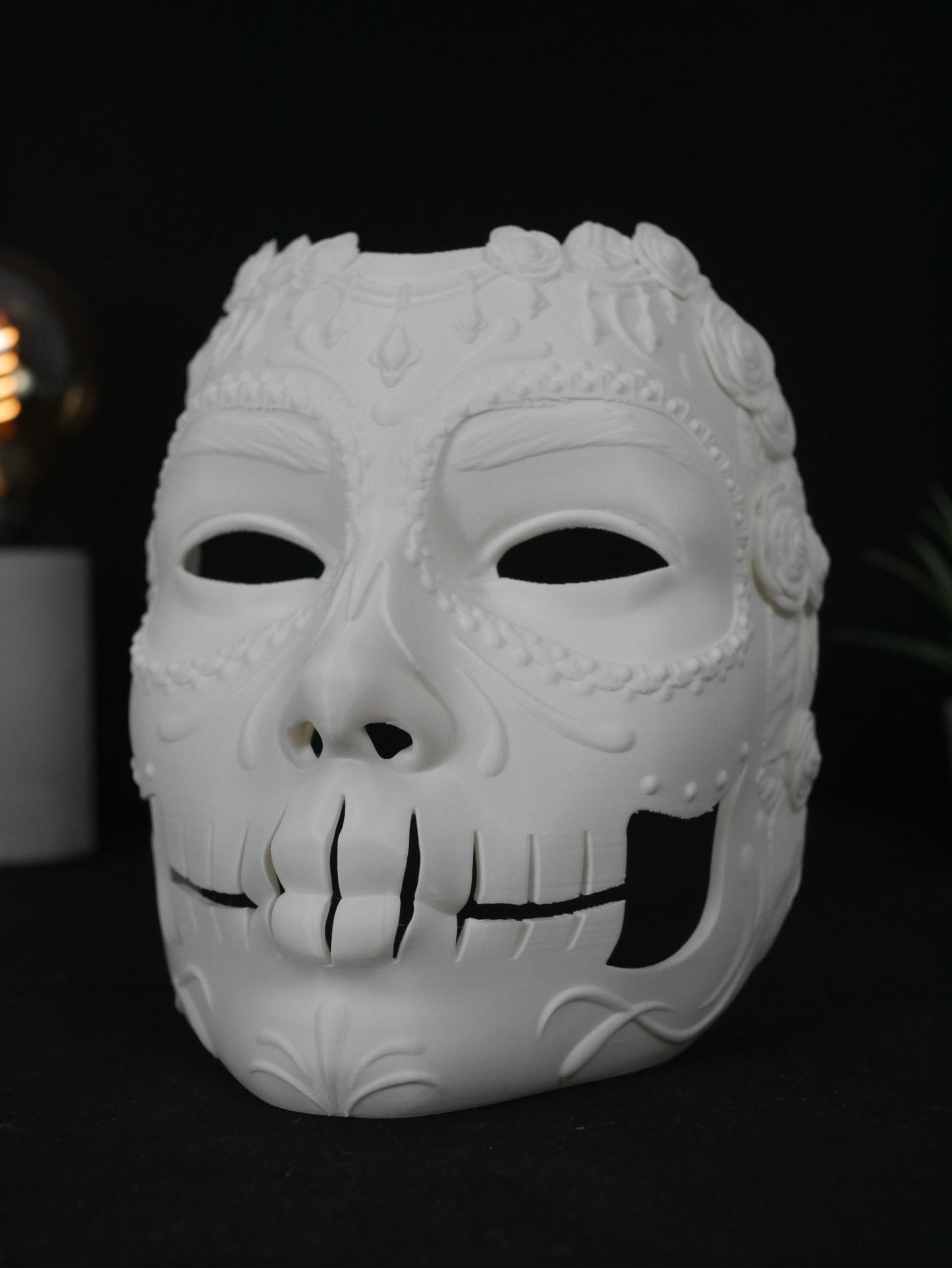 Máscara de Catrina / Calavera de Azúcar - Disfraz Día de los Muertos y Halloween - Personalizable