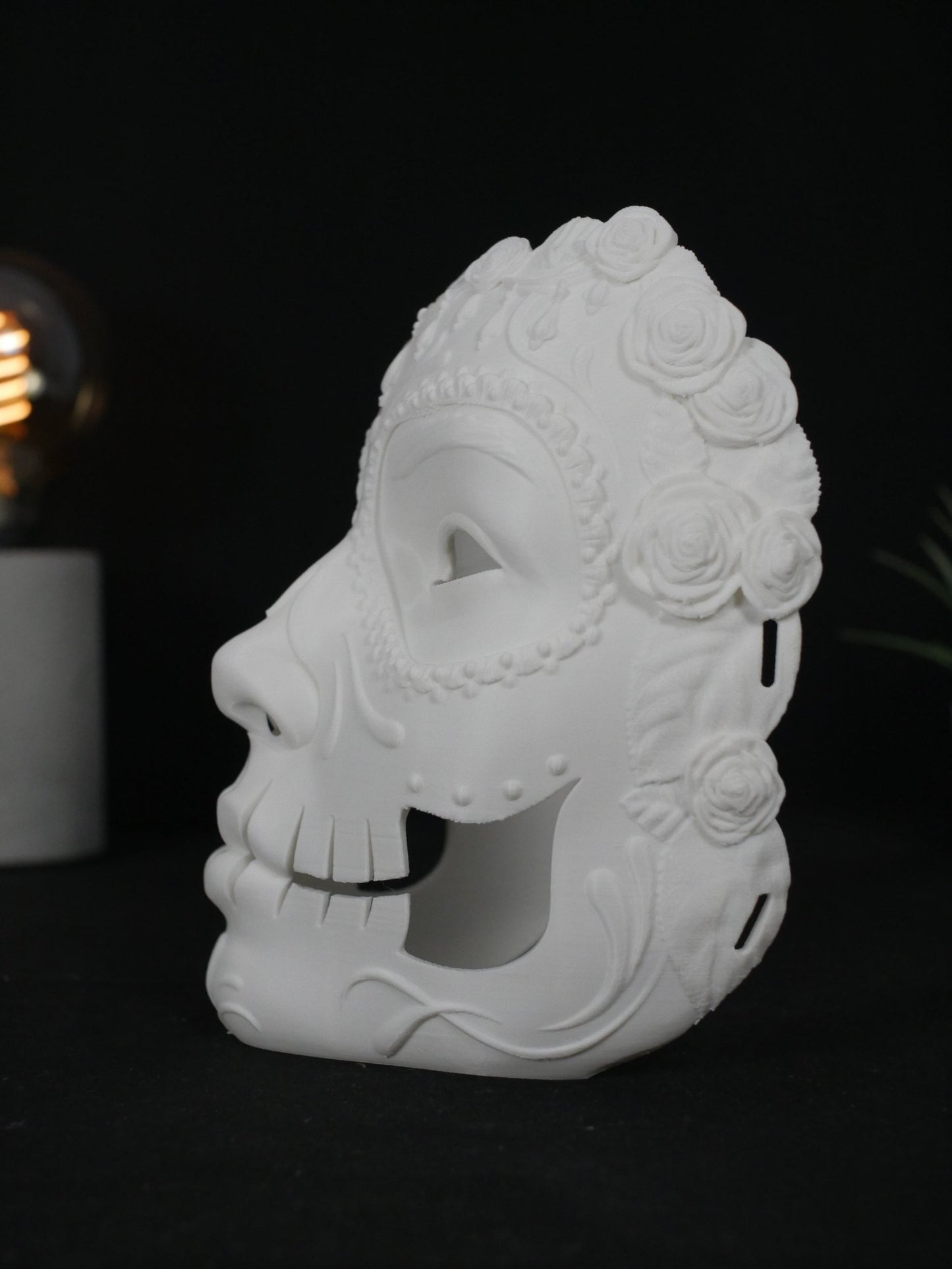 Máscara de Catrina / Calavera de Azúcar - Disfraz Día de los Muertos y Halloween - Personalizable