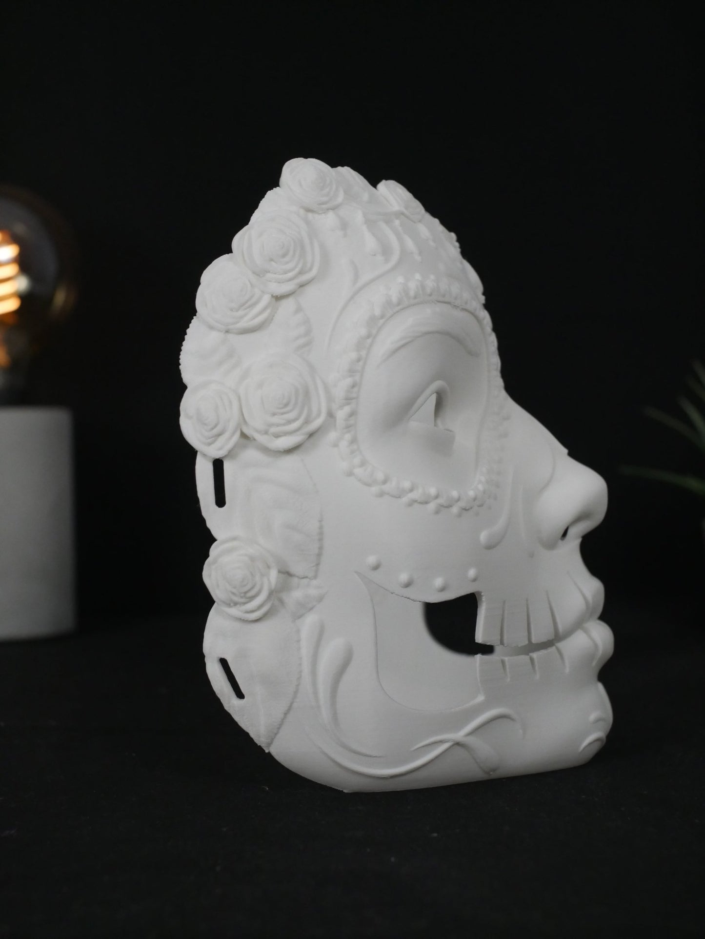 Máscara de Catrina / Calavera de Azúcar - Disfraz Día de los Muertos y Halloween - Personalizable
