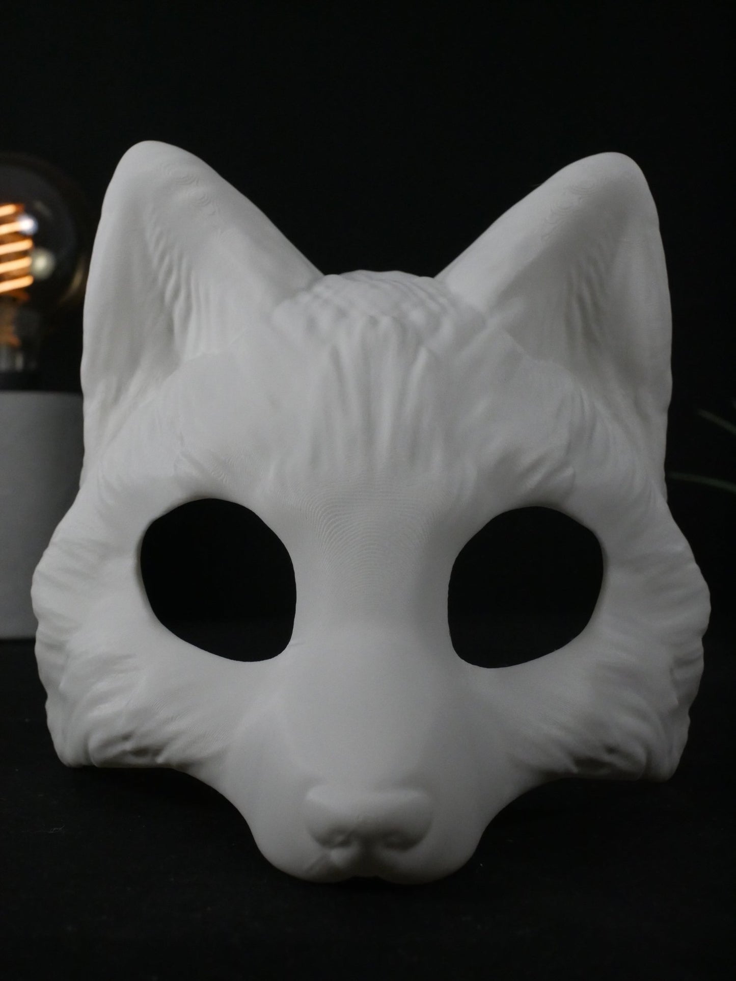 Máscara de Zorro Estilo Kitsune | Antifaz Geométrico para Cosplay, Therian y Mascaradas | Diseño Minimalista 3D