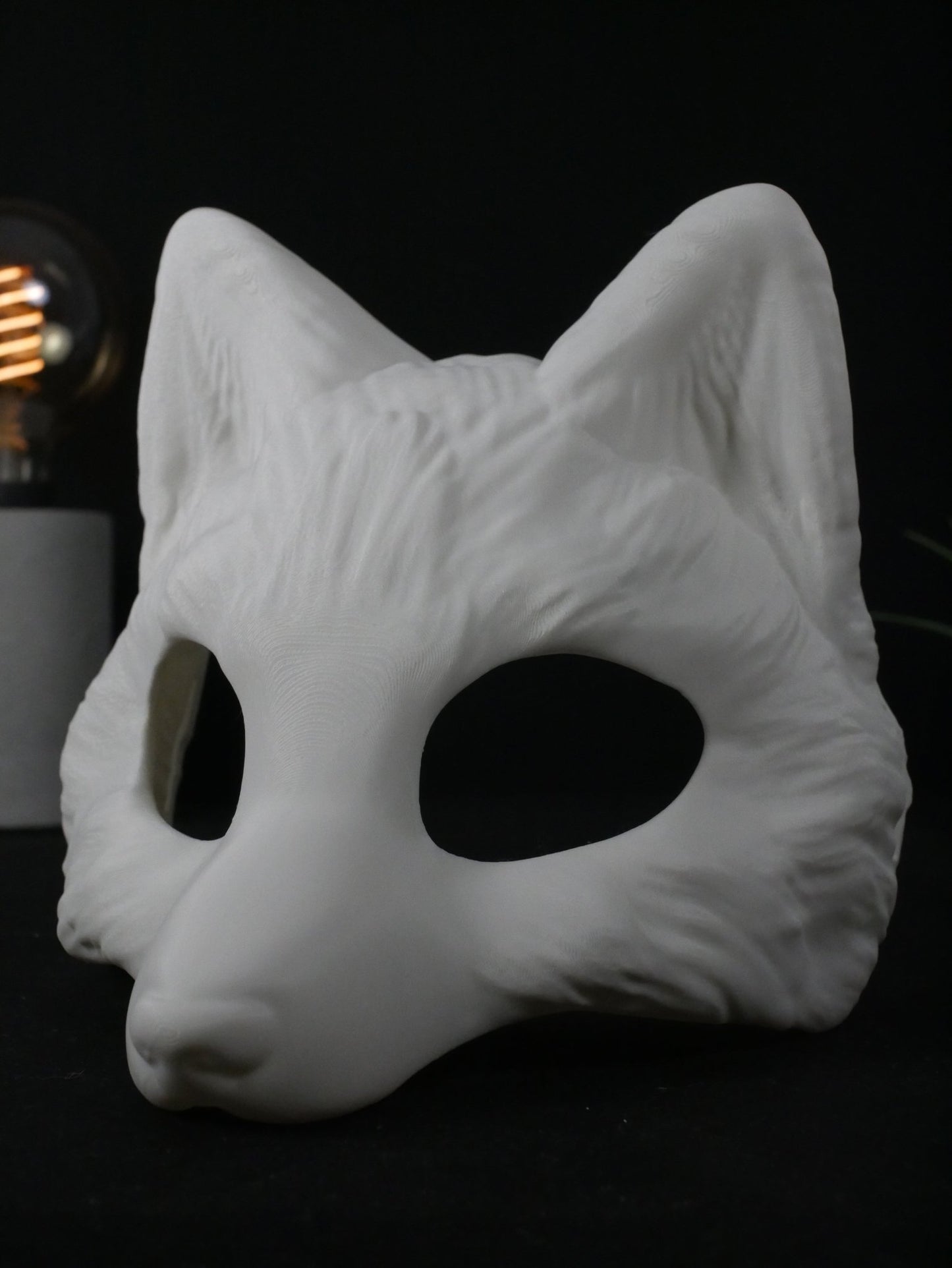 Máscara de Zorro Estilo Kitsune | Antifaz Geométrico para Cosplay, Therian y Mascaradas | Diseño Minimalista 3D