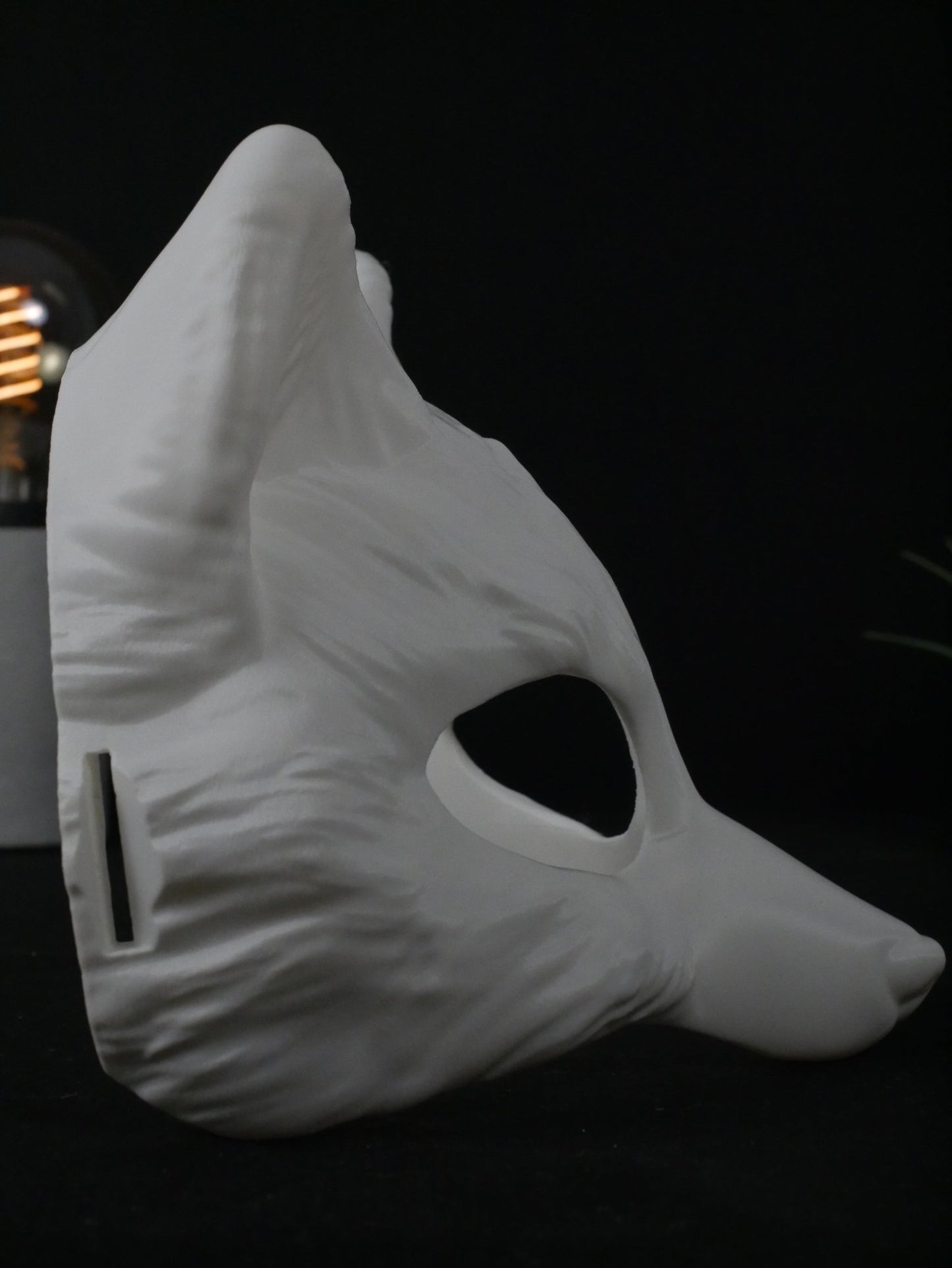 Máscara de Zorro Estilo Kitsune | Antifaz Geométrico para Cosplay, Therian y Mascaradas | Diseño Minimalista 3D