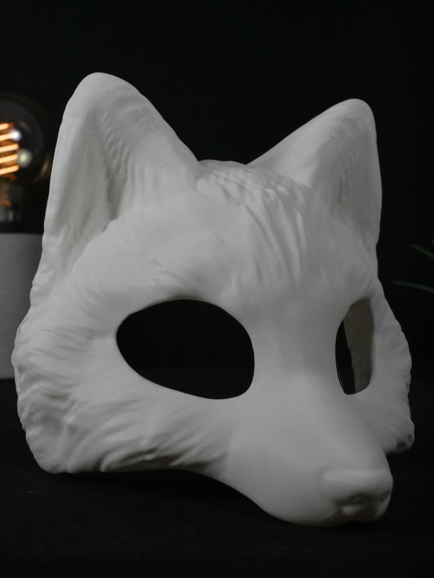 Máscara de Zorro Estilo Kitsune | Antifaz Geométrico para Cosplay, Therian y Mascaradas | Diseño Minimalista 3D