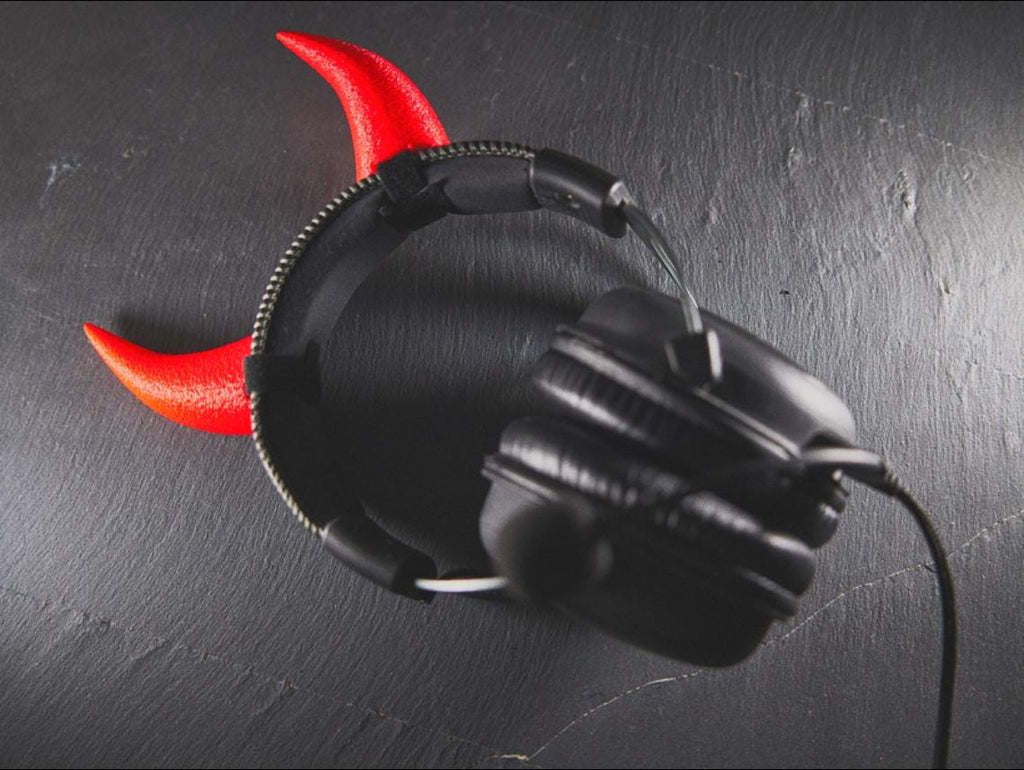 Cuernos de diablo acoplables para auriculares: accesorio para disfraz de cosplay