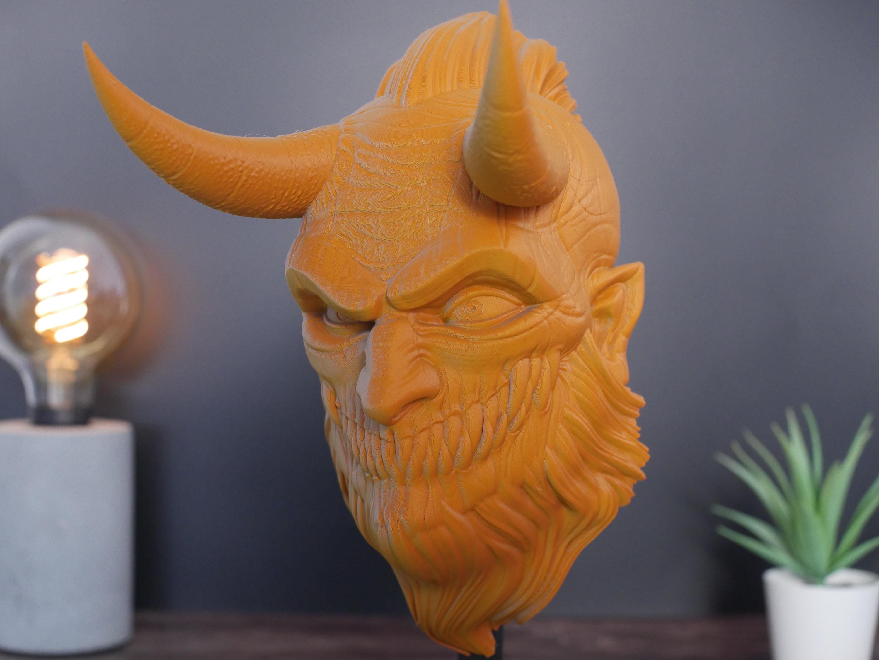 Soporte para auriculares Krampus, decoración original para videojuegos, regalo de Navidad, accesorio geek, figura decorativa para estudio, soporte para auriculares Krampus.