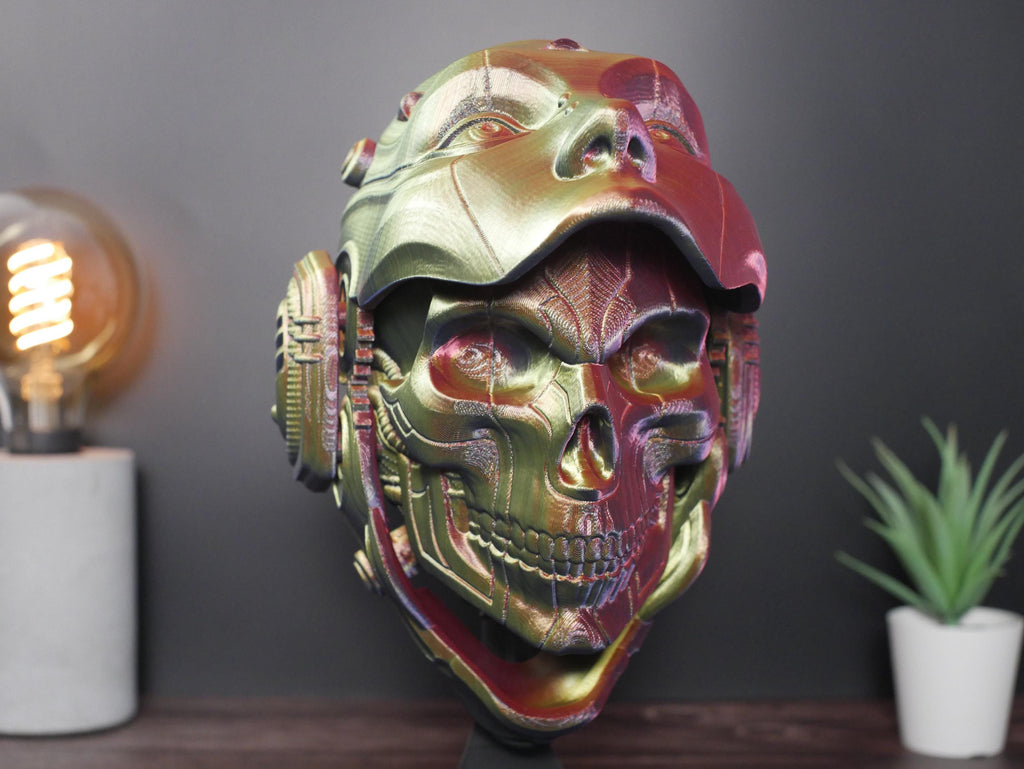 Soporte para auriculares Skulldroid: Máscara articulada para droide, soporte para auriculares para juegos