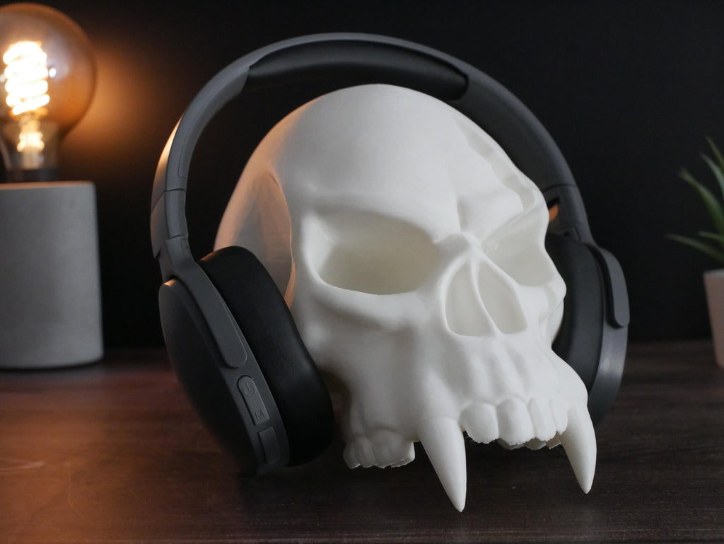 Soporte para auriculares con calavera de orco / Soporte para auriculares de orco para juegos y audio profesional / Diseño llamativo / Regalo perfecto para jugadores
